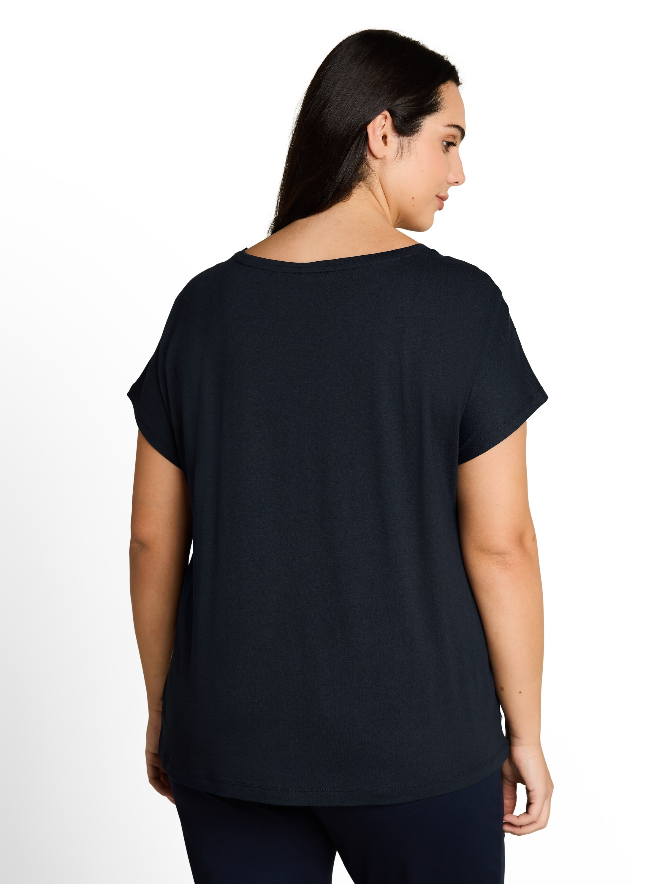TOM TAILOR PLUS Kurzarmshirt Sommershirt mit grafischem Muster - Grosse Grössen