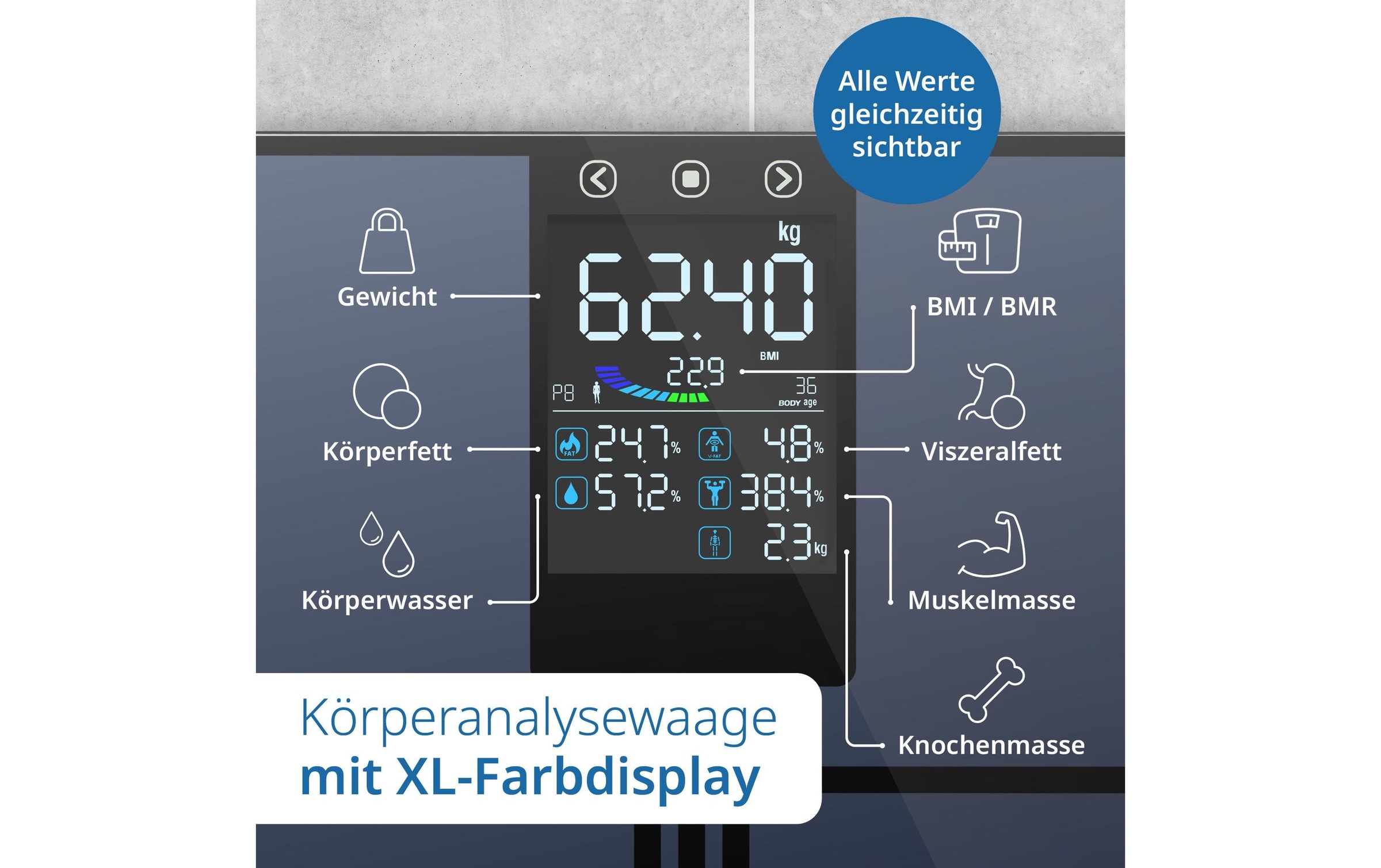 ADE Pèse-personne »Emmy« Diagnosewaage