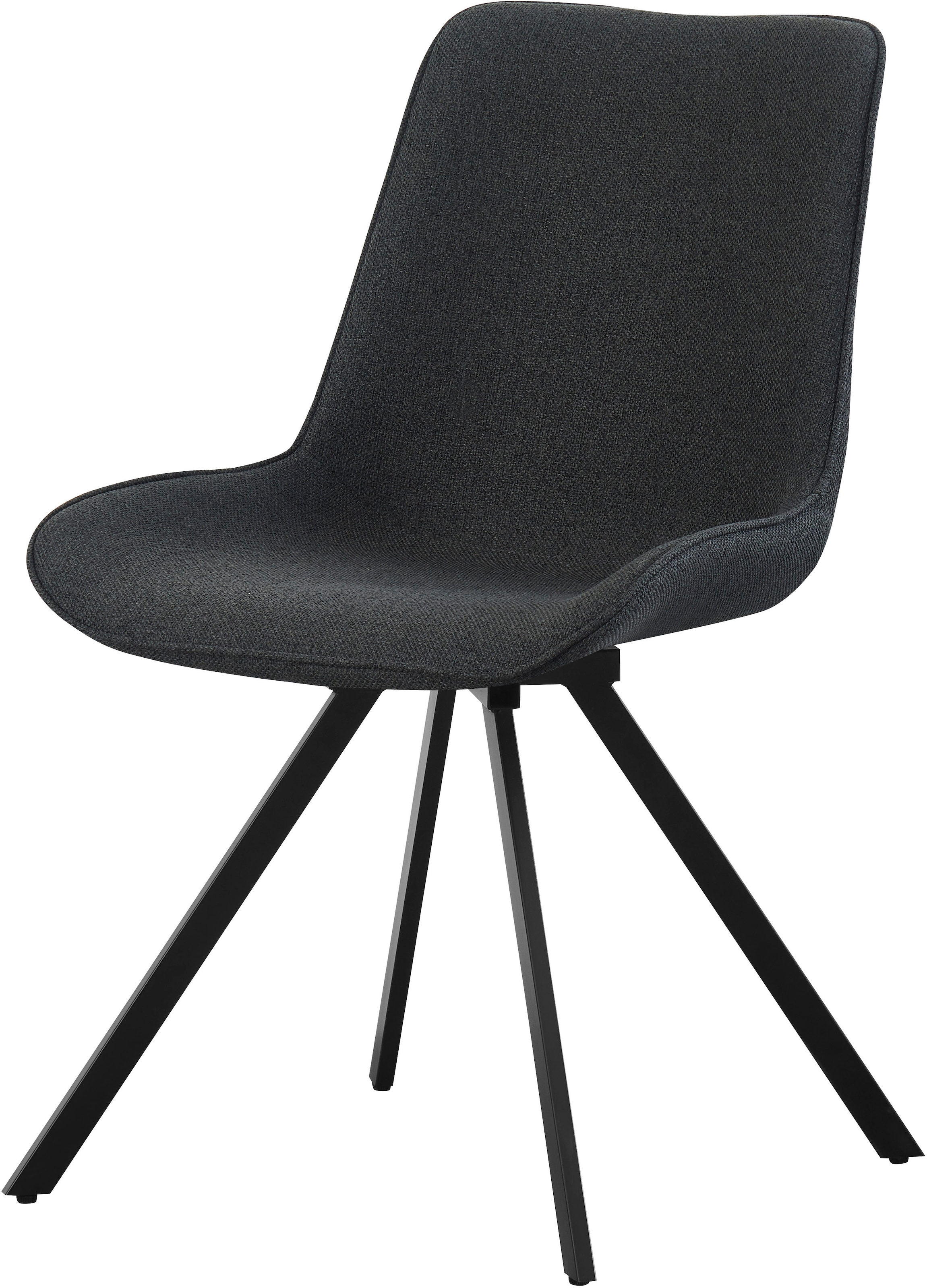 Home affaire Drehstuhl »INUVIK, 2er Set, mit Metallgestell in matt schwarz« (Set) 2 Stk.in verschiedenen Farben, Belsatbarkeit pro Stuhl 120 kg