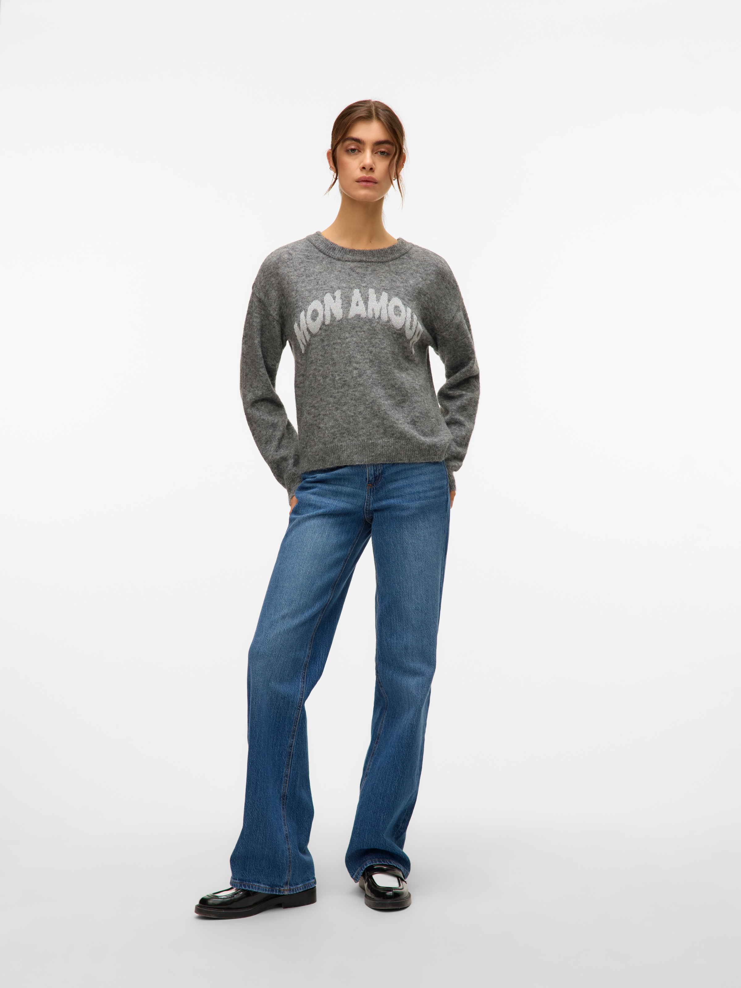 Vero Moda Pull en tricot »VMAMOREMIO LS O-NECK PULLOVER BOO«