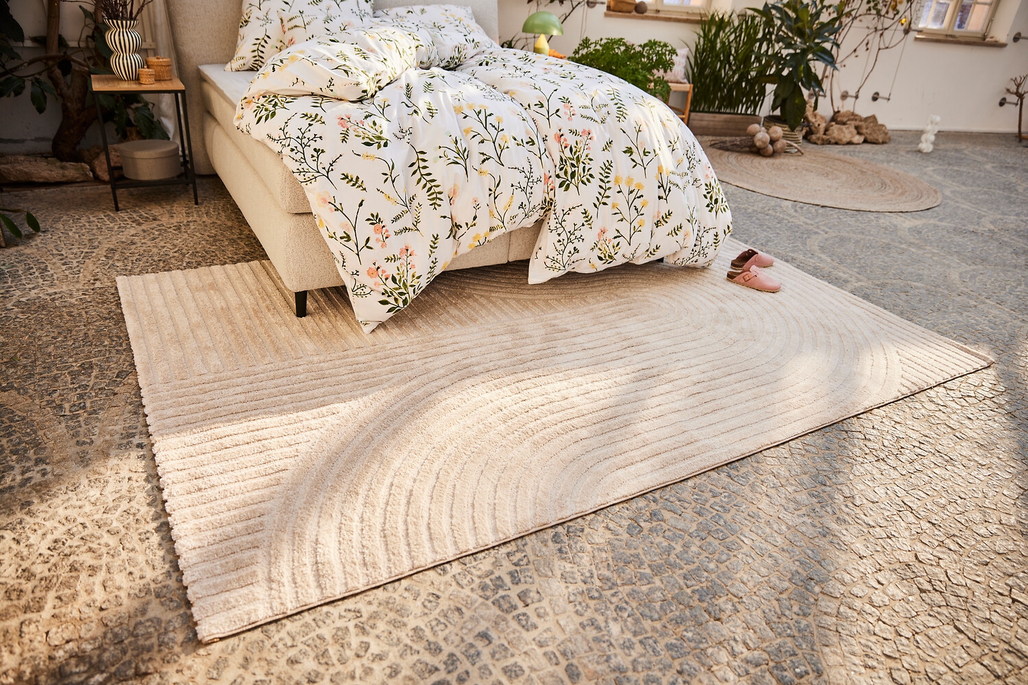 GOODproduct Designteppich »Eliaan 3D Optik/Hoch-Tief Effekt« rechteckig 14 mm Höhe hohe Flordichte und angenehm weich, Teppich Wohnzimmer Boho Design