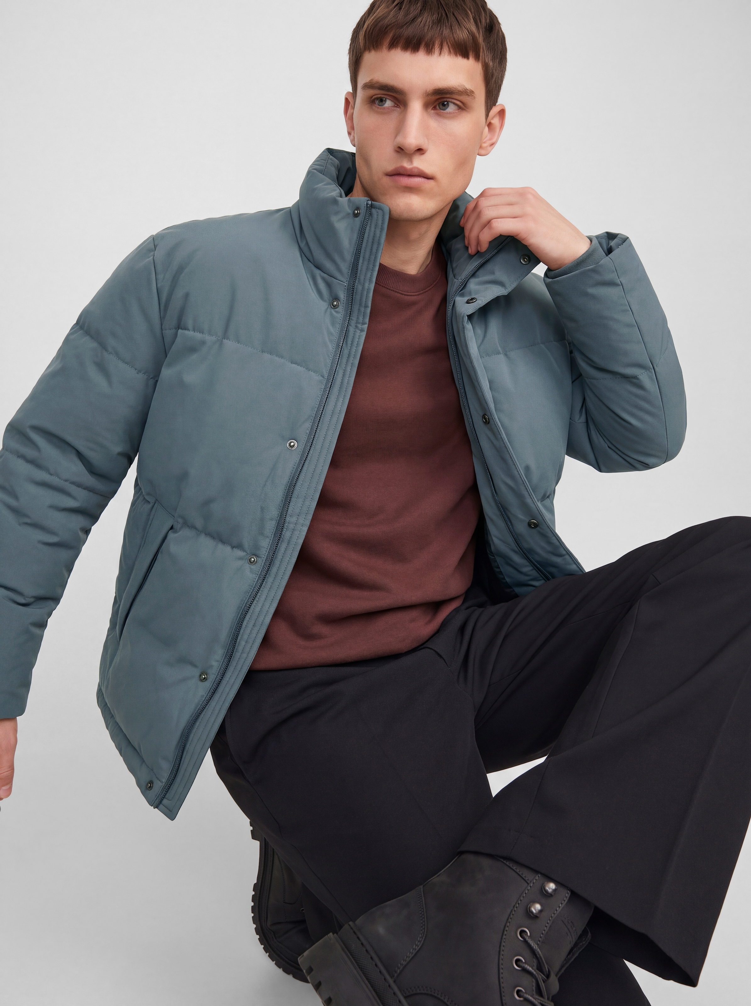Jack & Jones Veste matelassée »JJESOHO PUFFER COLLAR AW26 SN« fibre synthétique, coupe régulière