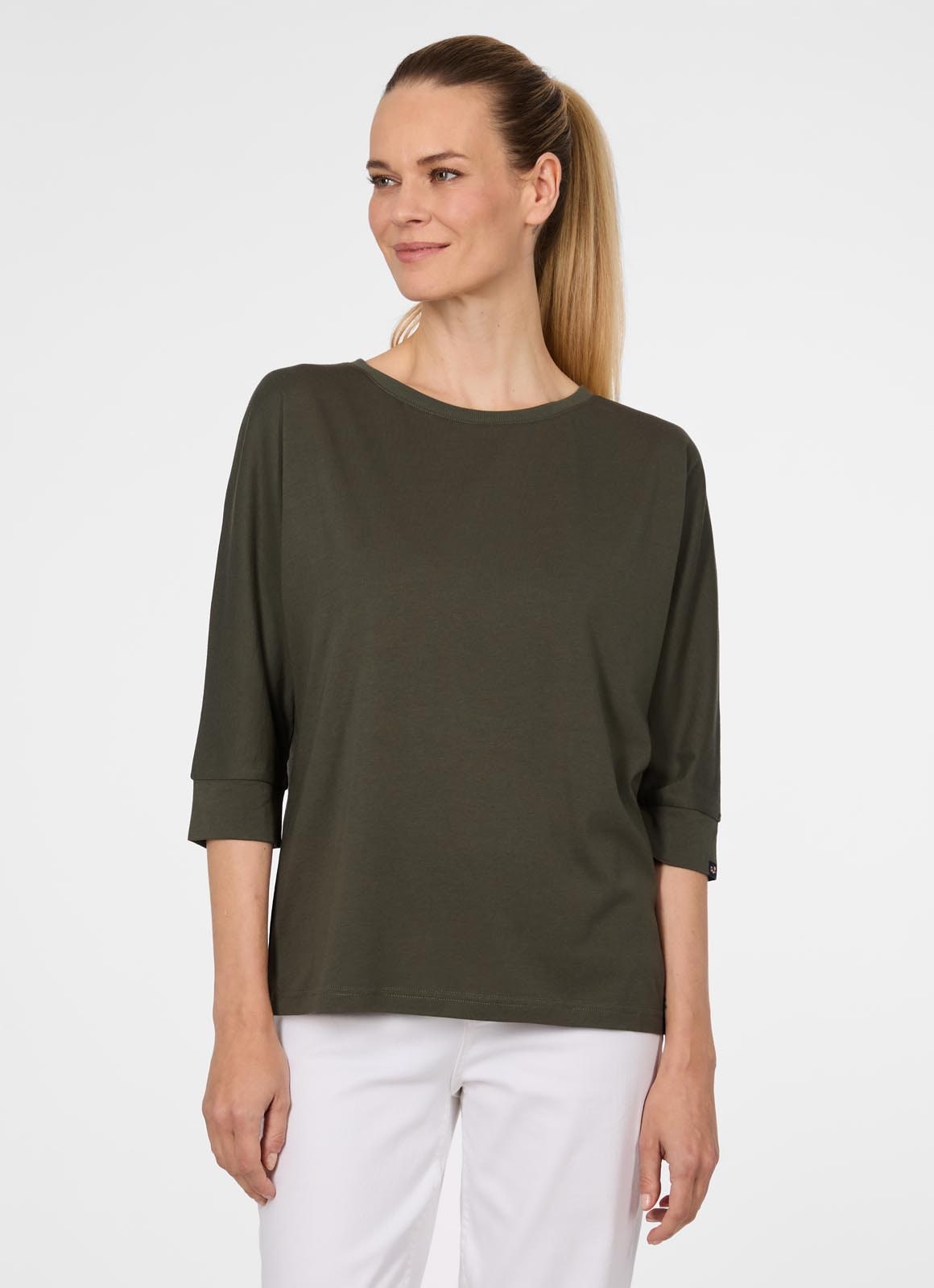 Ragwear T-shirt à manches 3/4 »SHIMONA« avec encolure ronde, sans fermeture, en mélange de coton