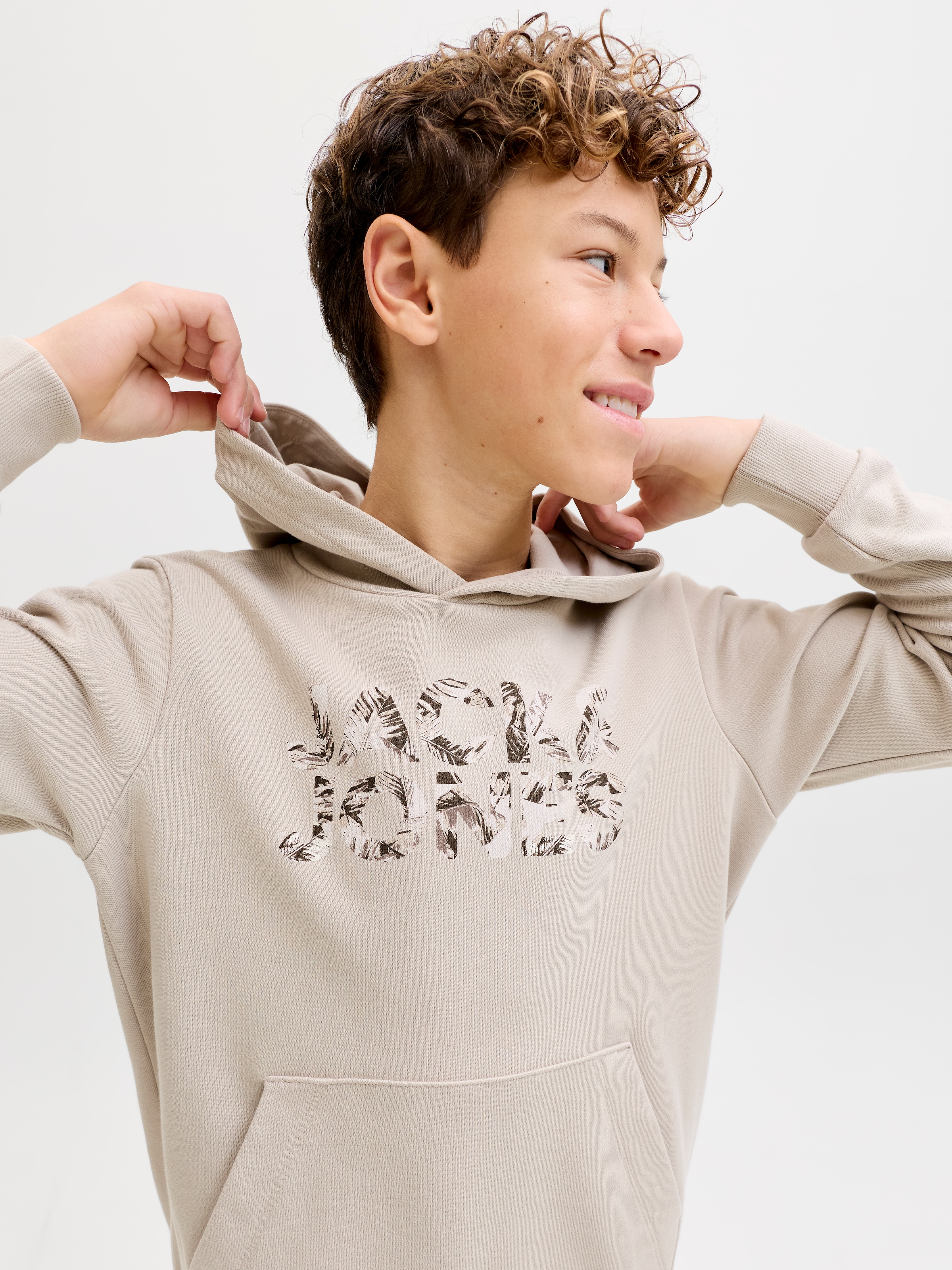 Jack & Jones Junior Kapuzensweatshirt »JJEJEFF LOGO SWEAT HOOD JNR«
