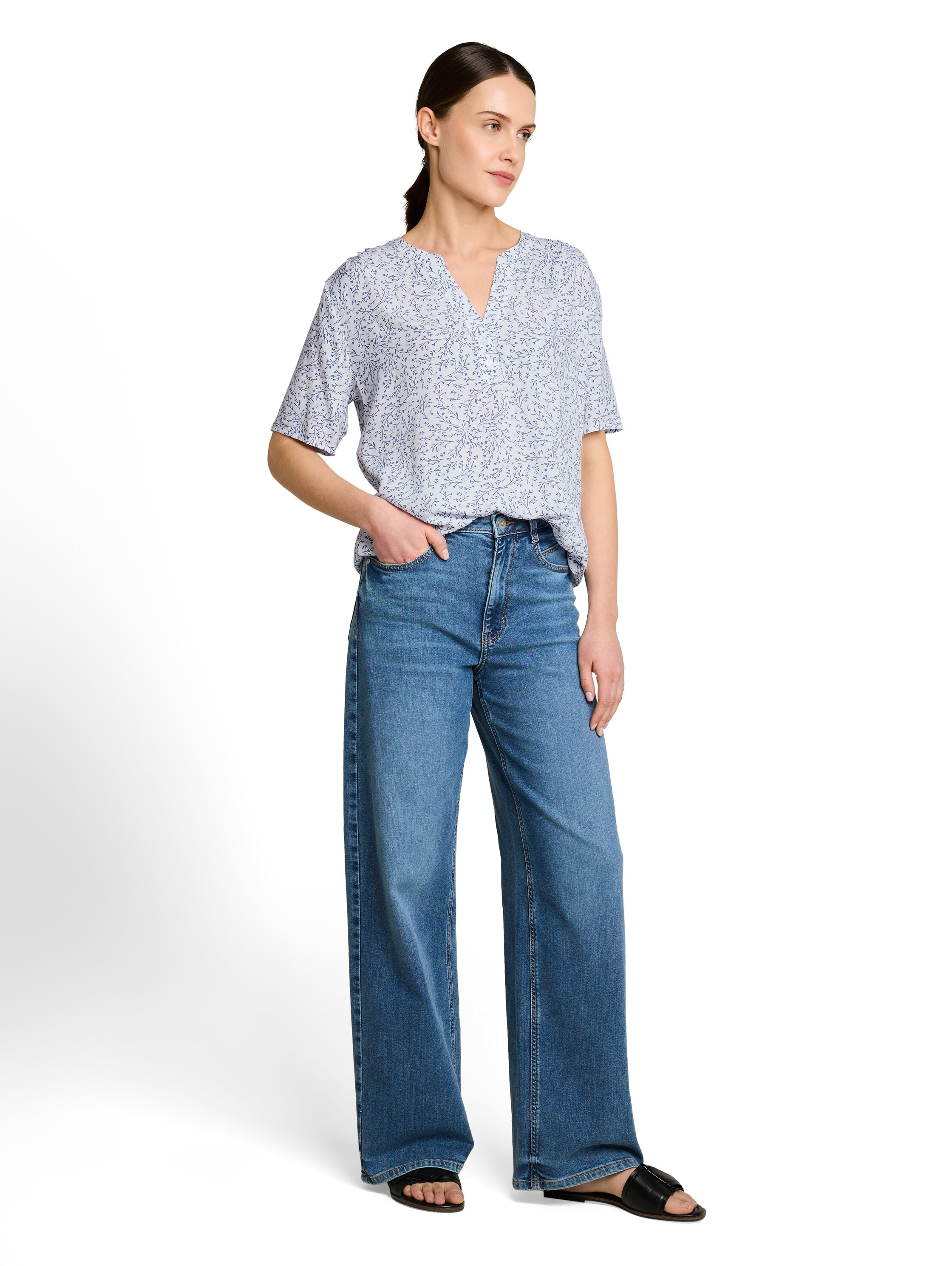 TOM TAILOR Klassische Bluse mit All-Over Print