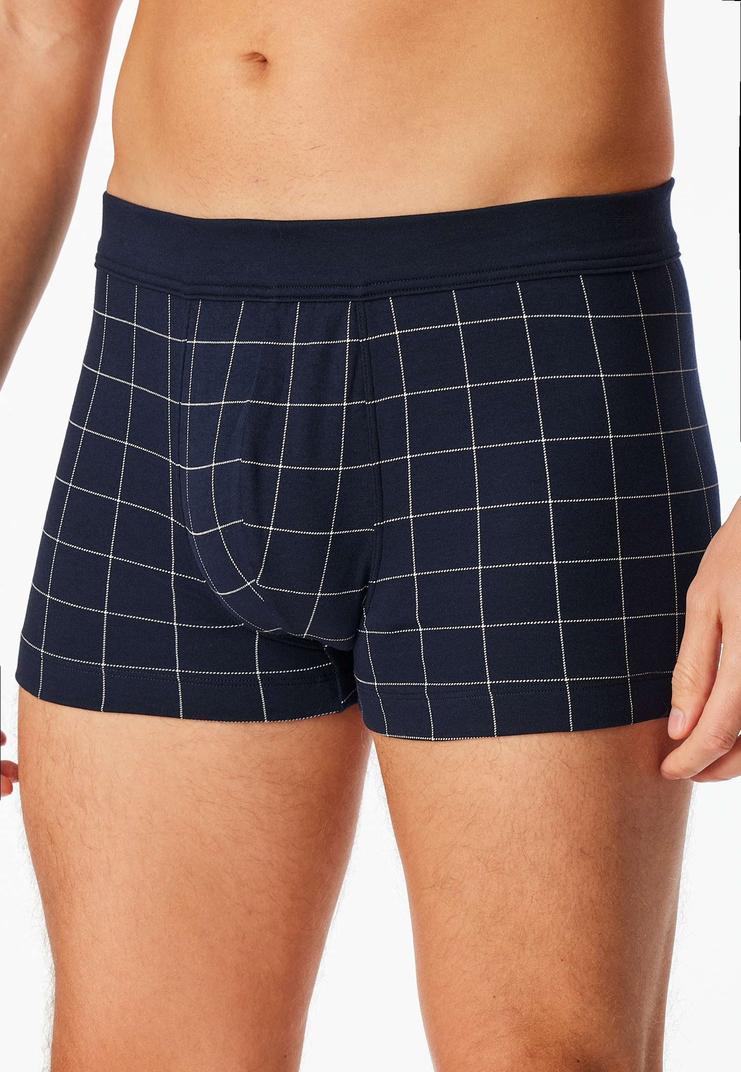 Schiesser Boxers »Fine Interlock« ohne Eingriff, Karo-Muster, Interlock-Qualität