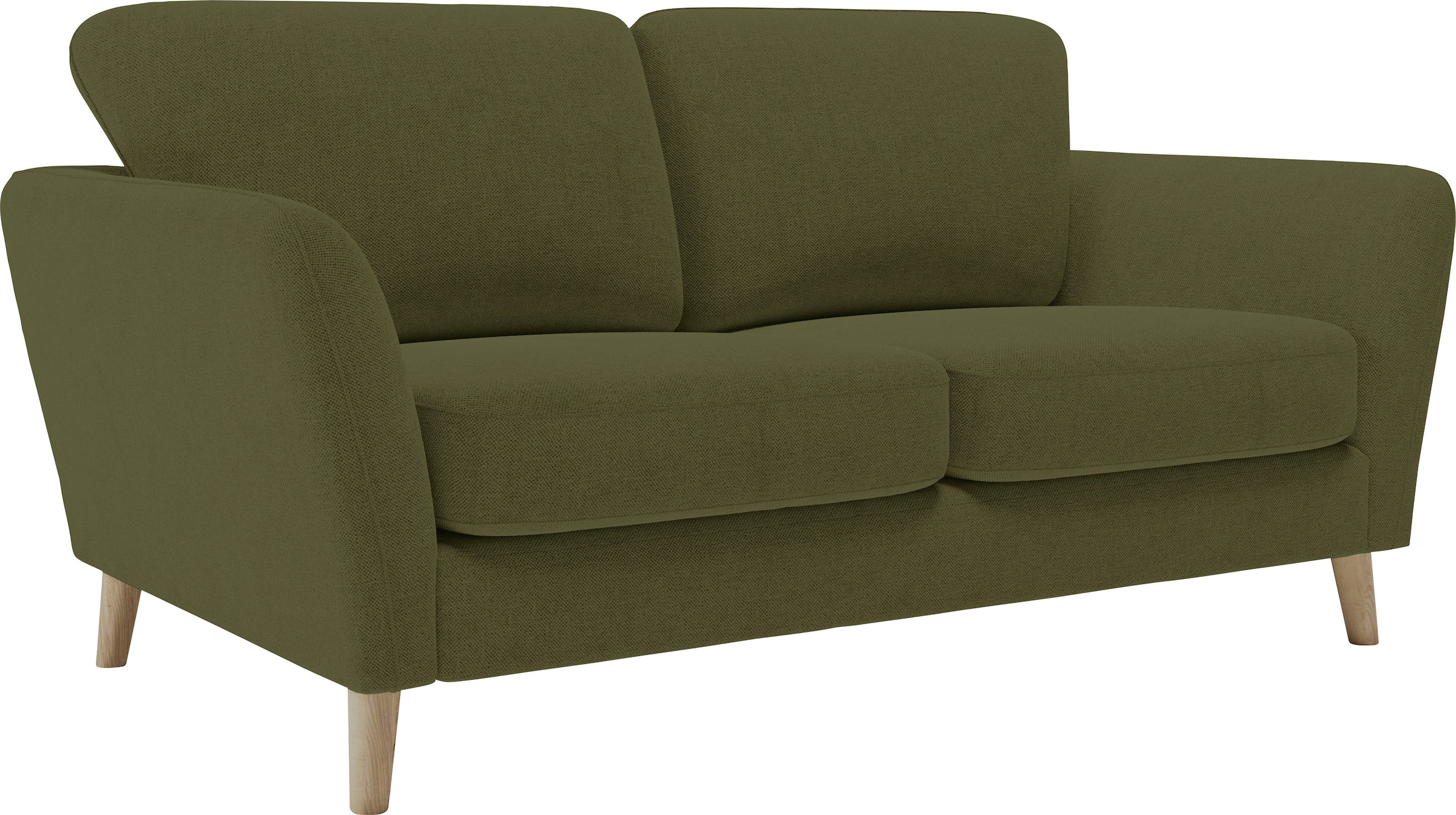GOODproduct 2-Sitzer »MARSEILLE Kompaktsofa 170 cm, Cord, Flachgewebe, Struktur, Webstoff« mit Massivholzbeinen aus Eiche, verschiedene Bezüge und Farbvarianten
