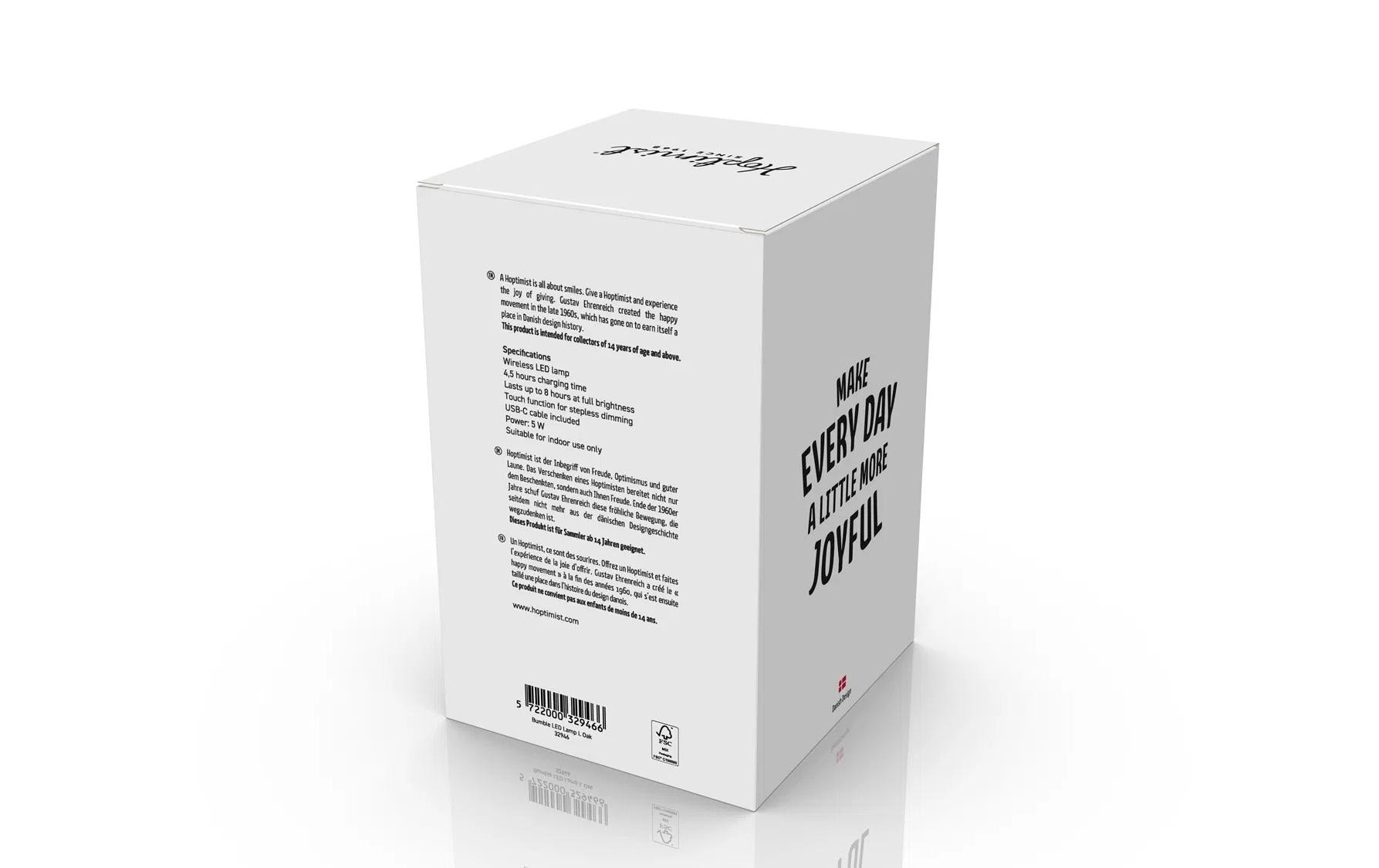 HOPTIMIST Tischleuchte »Hiotunust Eiche L, 10 x 10 x 15 cm« 1 Stk. Warmweiss