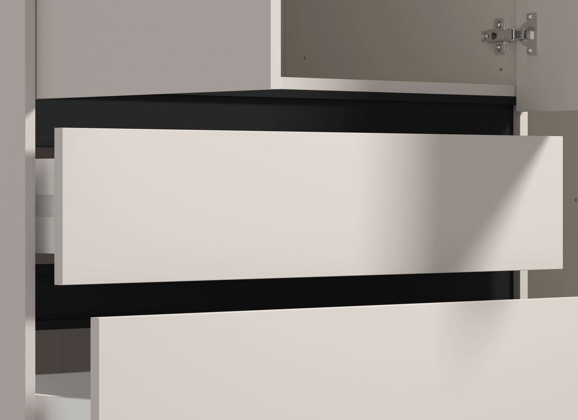 INOSIGN Kleiderschrank »Corbett, grifflose Optik, FSC-zertifziert, Made in Europe« 138 oder 182,5cm breit, 211cm hoch und 54,5cm tief,  mit Spiegel, 3 Schubladen und Innenausstattung