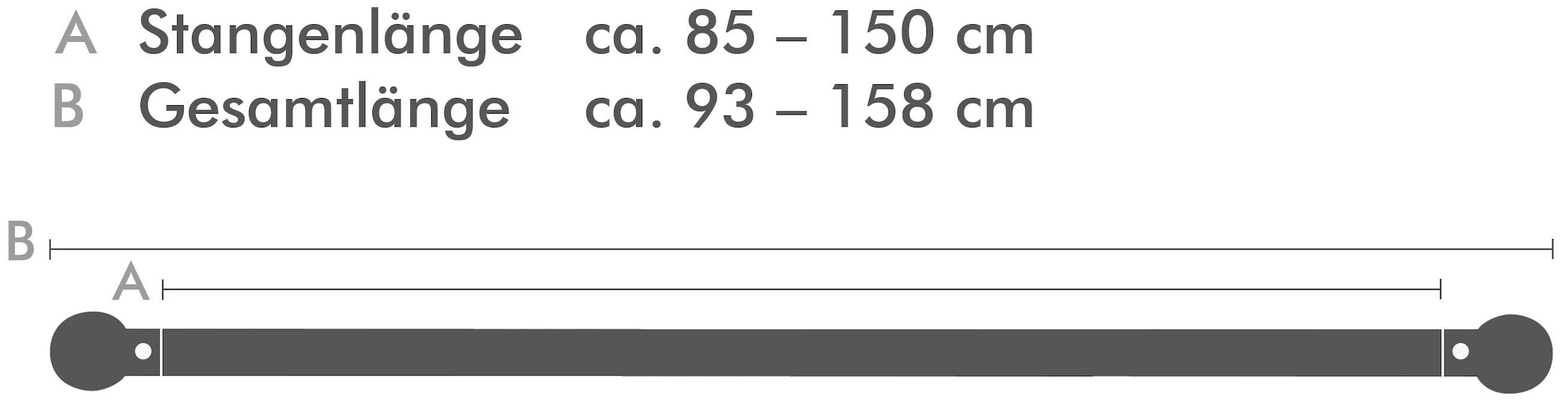 Good Life Scheibenstange »Kreis« Ø 10 mm 1 läufig-läufig ausziehbar