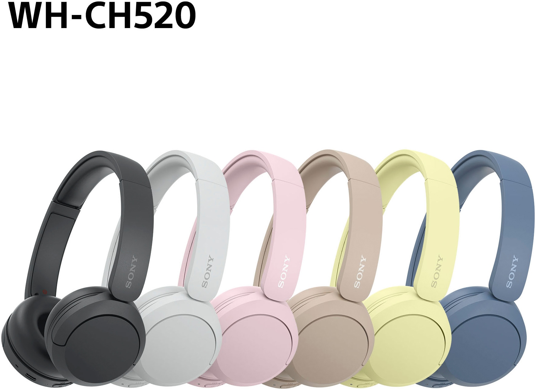 Sony Bluetooth-Kopfhörer »WHCH520« Bluetooth Freisprechfunktion | Rauschunterdrückung | Sprachsteuerung | kompatibel mit Siri 200 Std. Max. Akkulaufzeit (Standby)