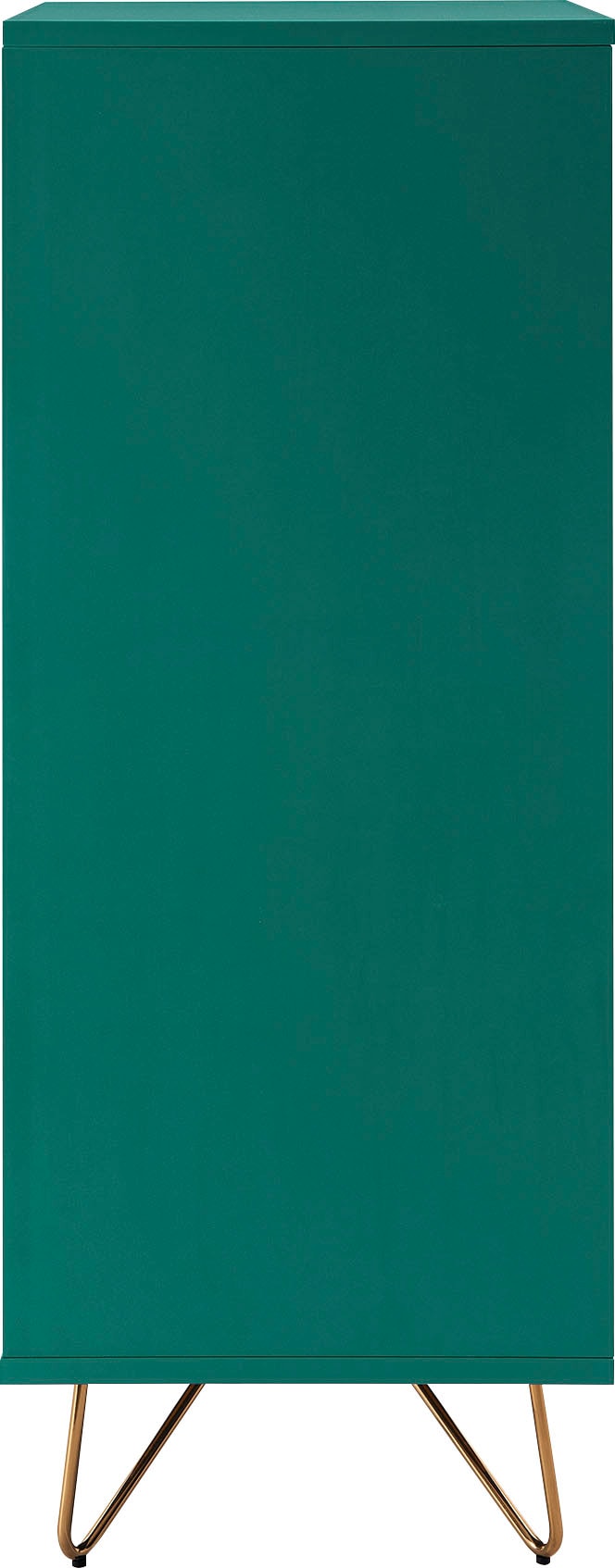 SalesFever Commode haute »Bolton - Elegante Schubkastenkommode« Spiegel im Klappdeckel