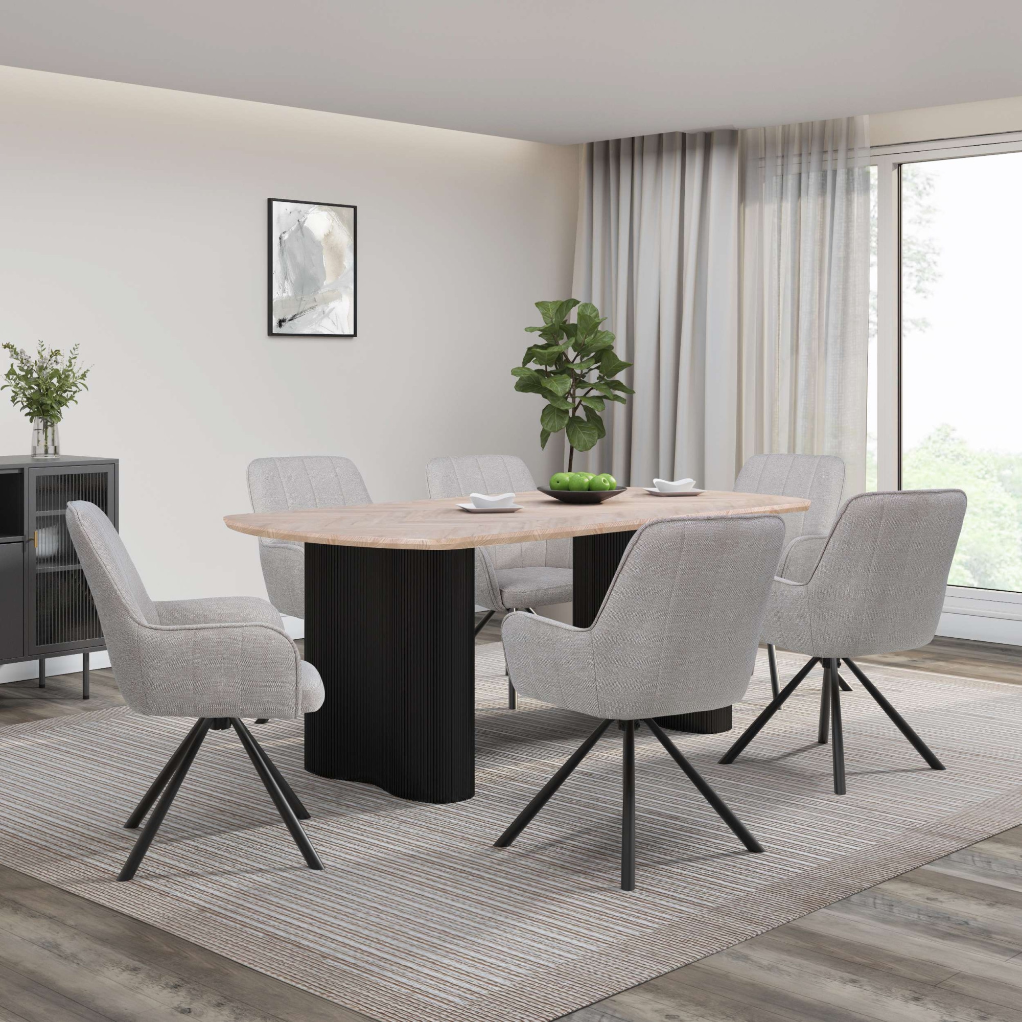 GOODproduct Esszimmerstuhl »Flaurent« () 2 Stk.gepolsterte Rückenlehne, Armlehne und Sitzfläche, Sitzhöhe 50 cm