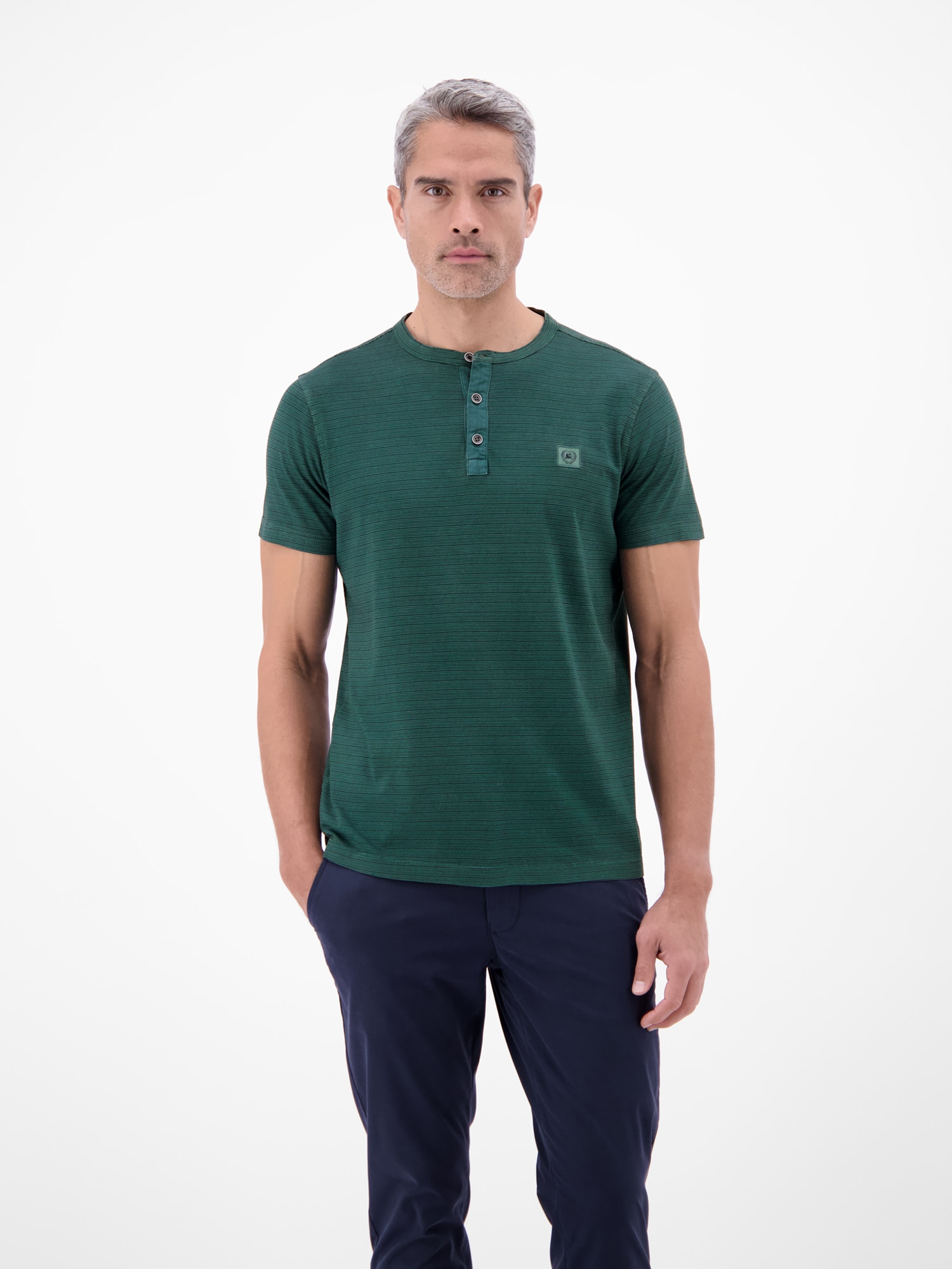 LERROS T-Shirt »T-Shirt in Fineliner-Optik, Rundhalsausschnitt«