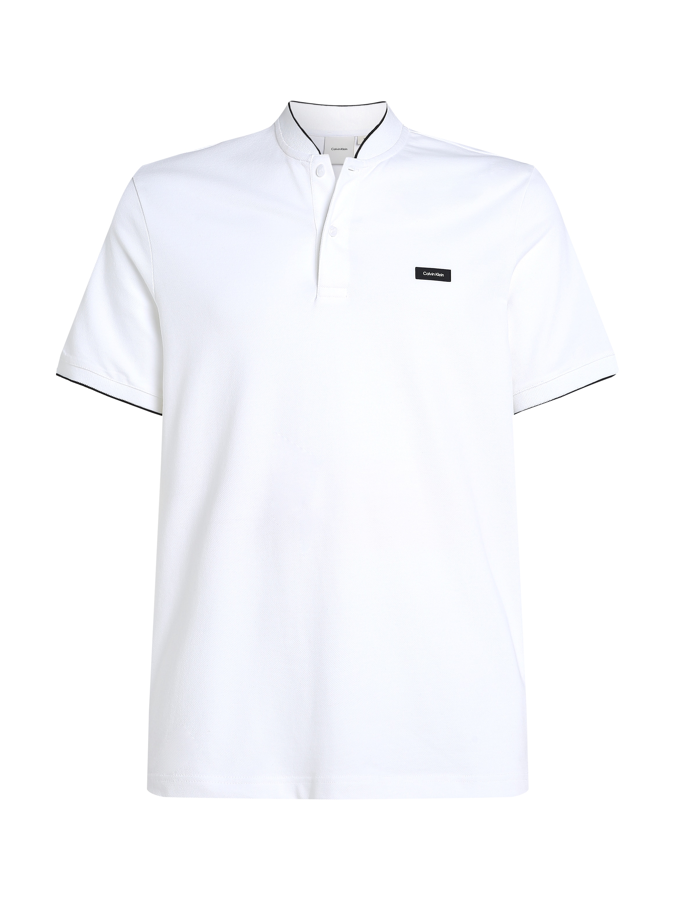 Calvin Klein Polo »STRETCH PIQUE STAND COLLAR POLO« mit kontrastfarbenen Kanten