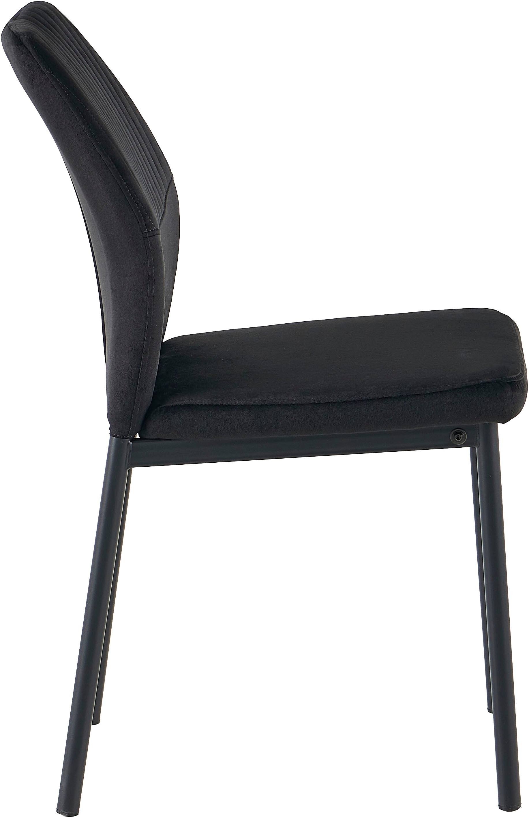GOODproduct Ensemble de salle à manger »Freya« Ensemble, 4 tlg. Table à manger ronde 90 cm en pierre frittée, cuivre noir avec 3 chaises en velours