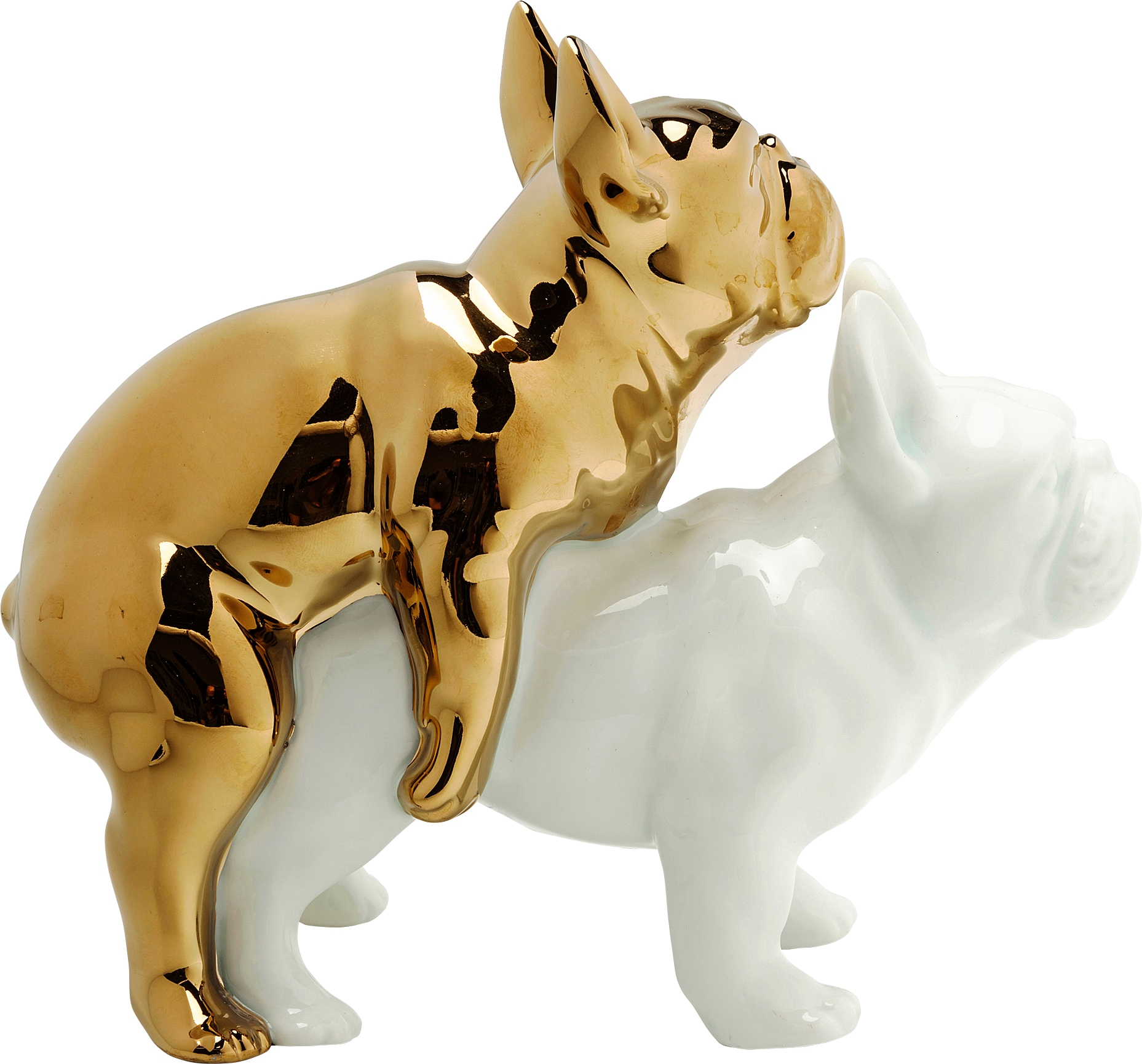 Kare Design Figurine de décoration »Deko Figur Love Dogs Gold«