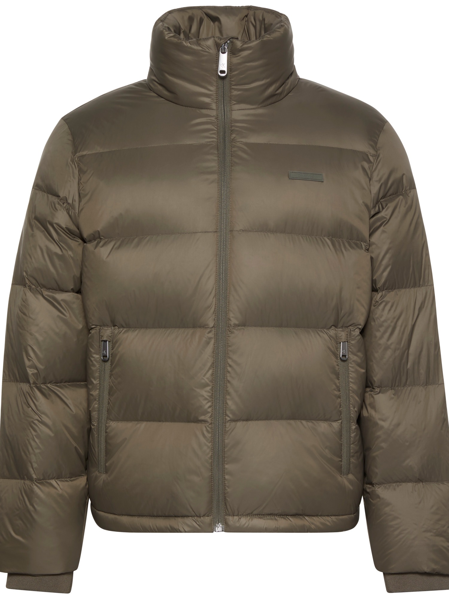 Calvin Klein Steppjacke »LS MDWT NYLON CHNNL DOWN PUFFER« ohne Kapuze Mit Rundhalsaussschnitt, regular fit