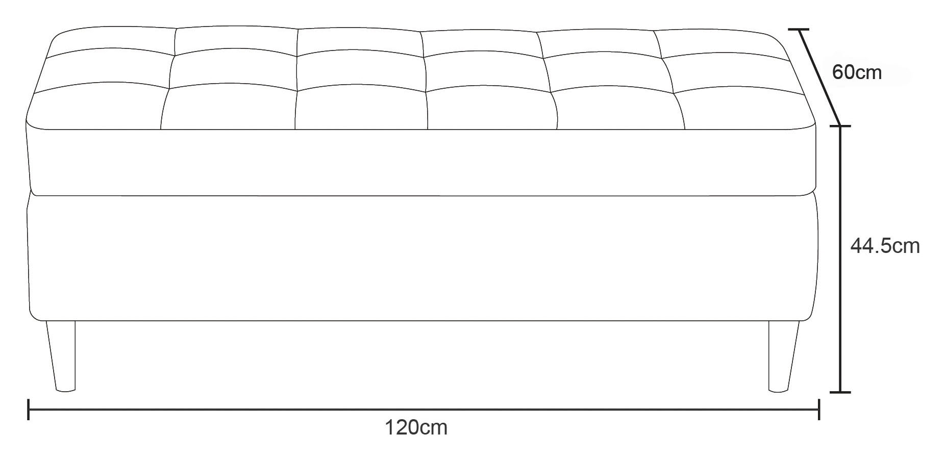 Dorel Home Tabouret »LINDHUS, Modul für die Lindhus-Sofas- Breite 120 cm« verlängert das Sofa zum Schlafsofa, Cord und Chenille-Bezug