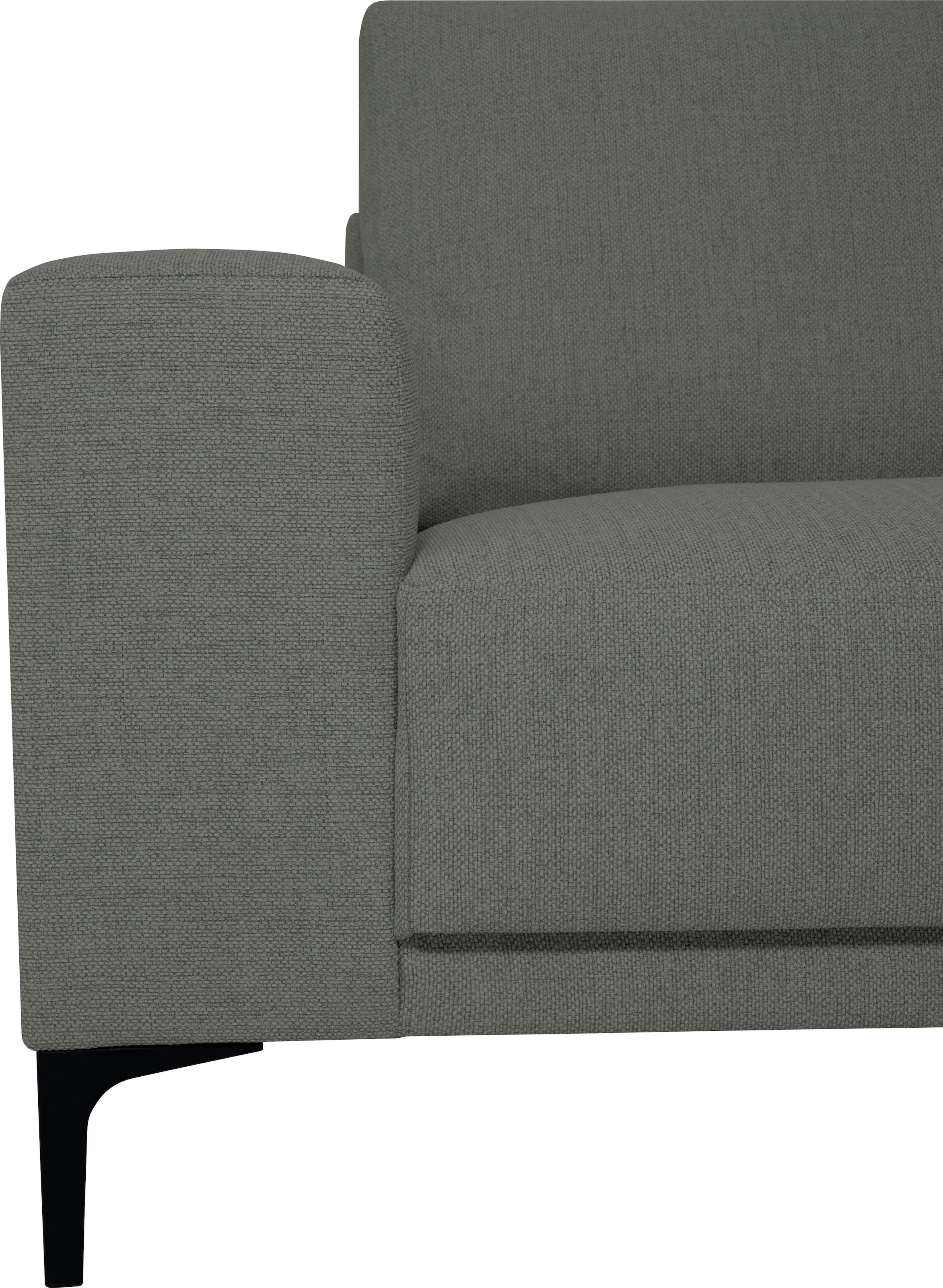 GOODproduct Ecksofa »Xander, L-Form« Breite 289 cm, Webstoff, Soft-Touch Chenille, schwarze Metallfüsse
