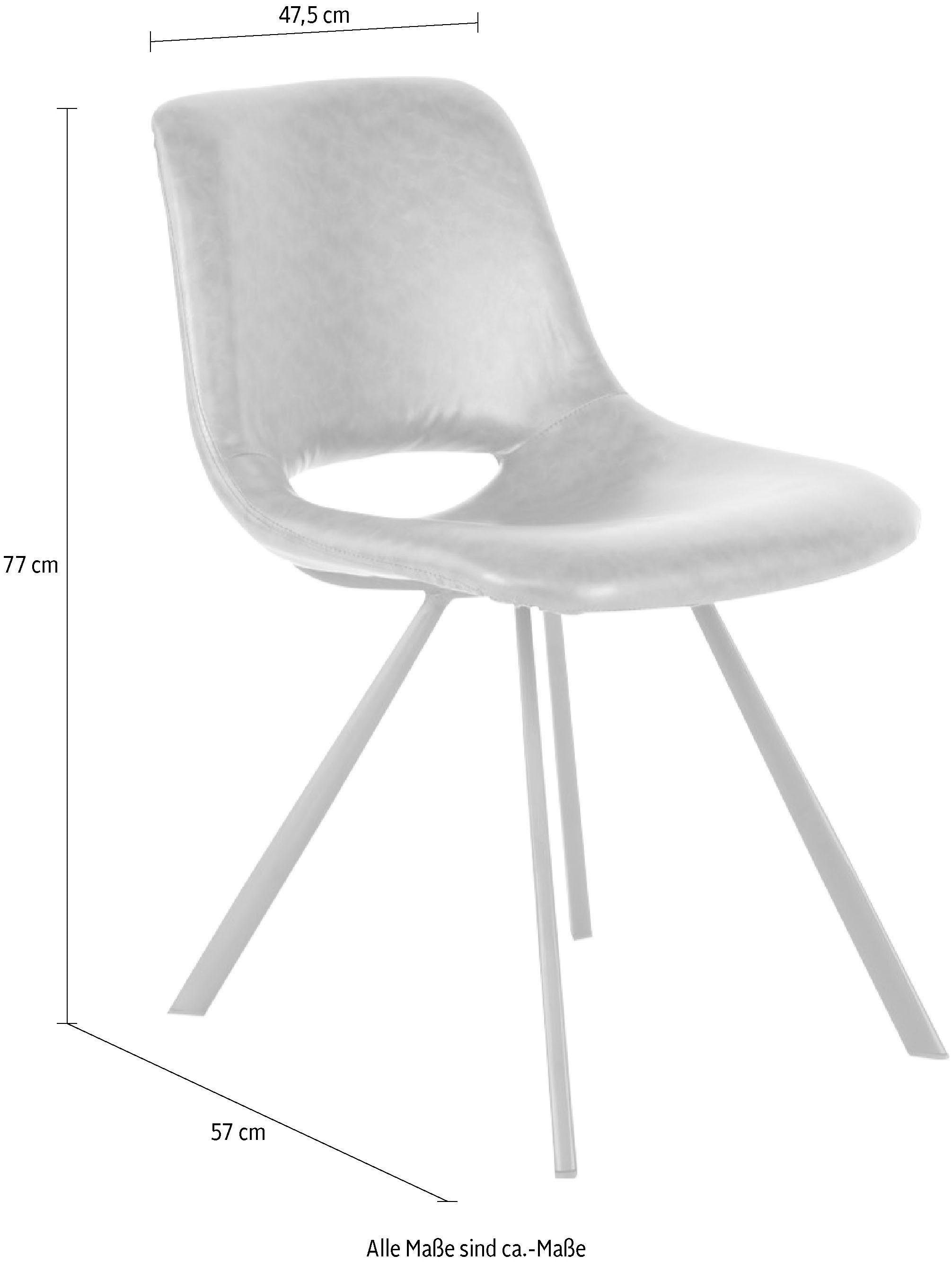 Kayoom Chaise »Josephine 325 2er-Set , zeitloses Design, mit geometrischer Aussparung« (Set) 2 cuispflegeleicht, schlicht, weiche Polsterung für angenehmes Sitzgefühl