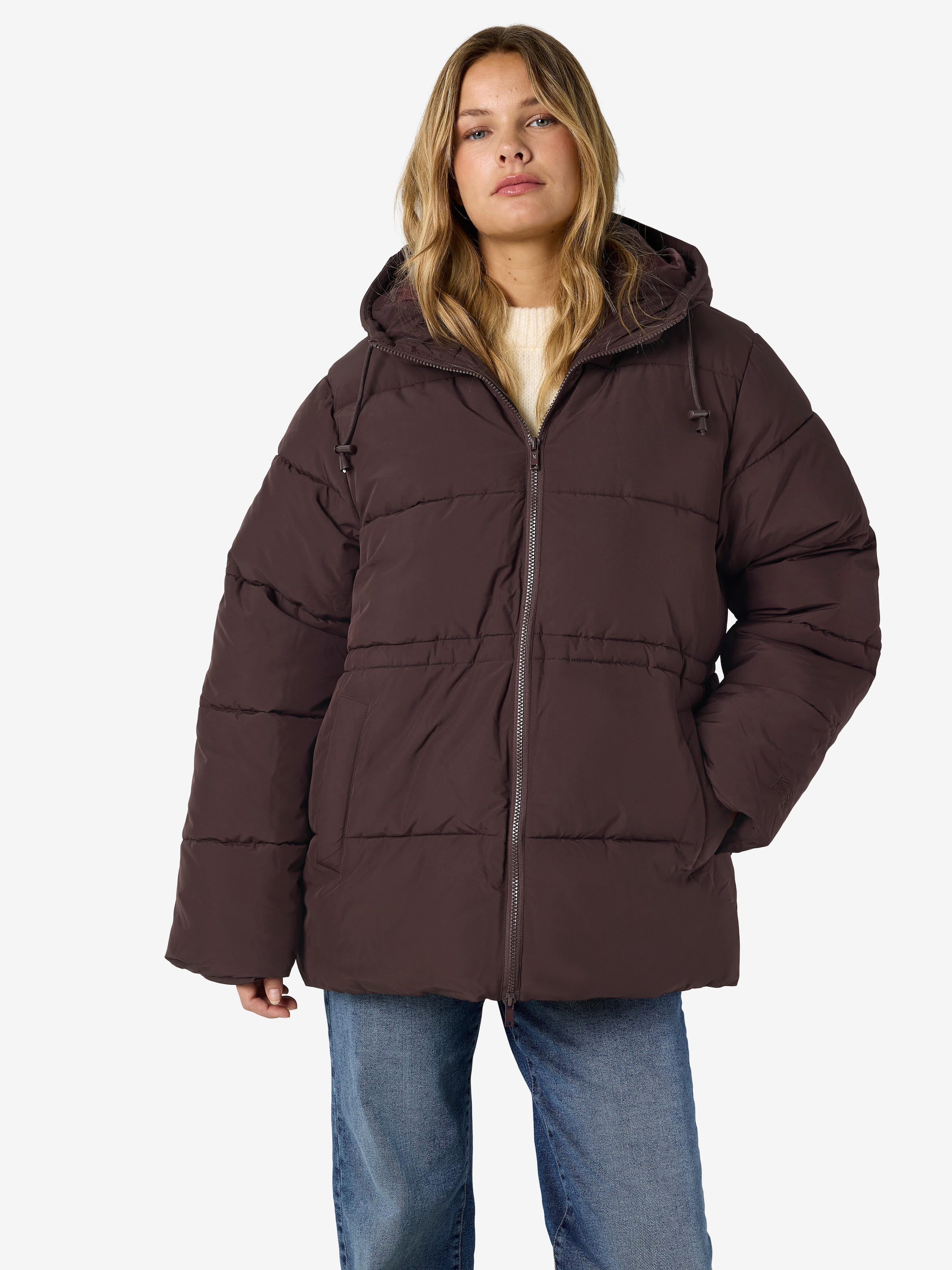 Noisy may Veste matelassée »NMROSY WAISTED PUFFER JACKET NOOS« avec capuche fibre synthétique