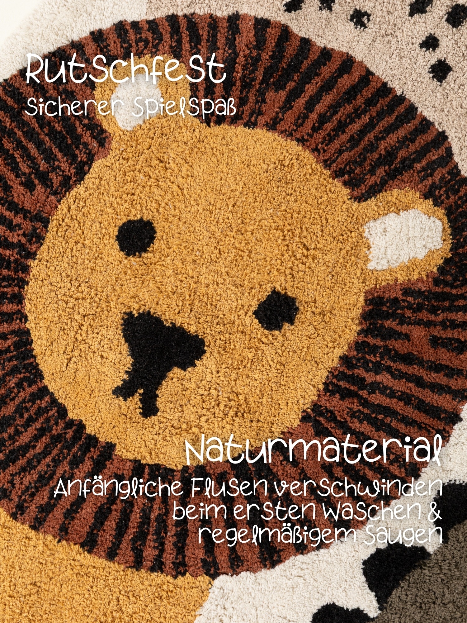 HANSE Home Tapis pour enfants »Zoey« Rectangulaire 10 mm Höhe lavable, fait main, doux, antidérapant, tapis de jeu pour chambre d'enfant