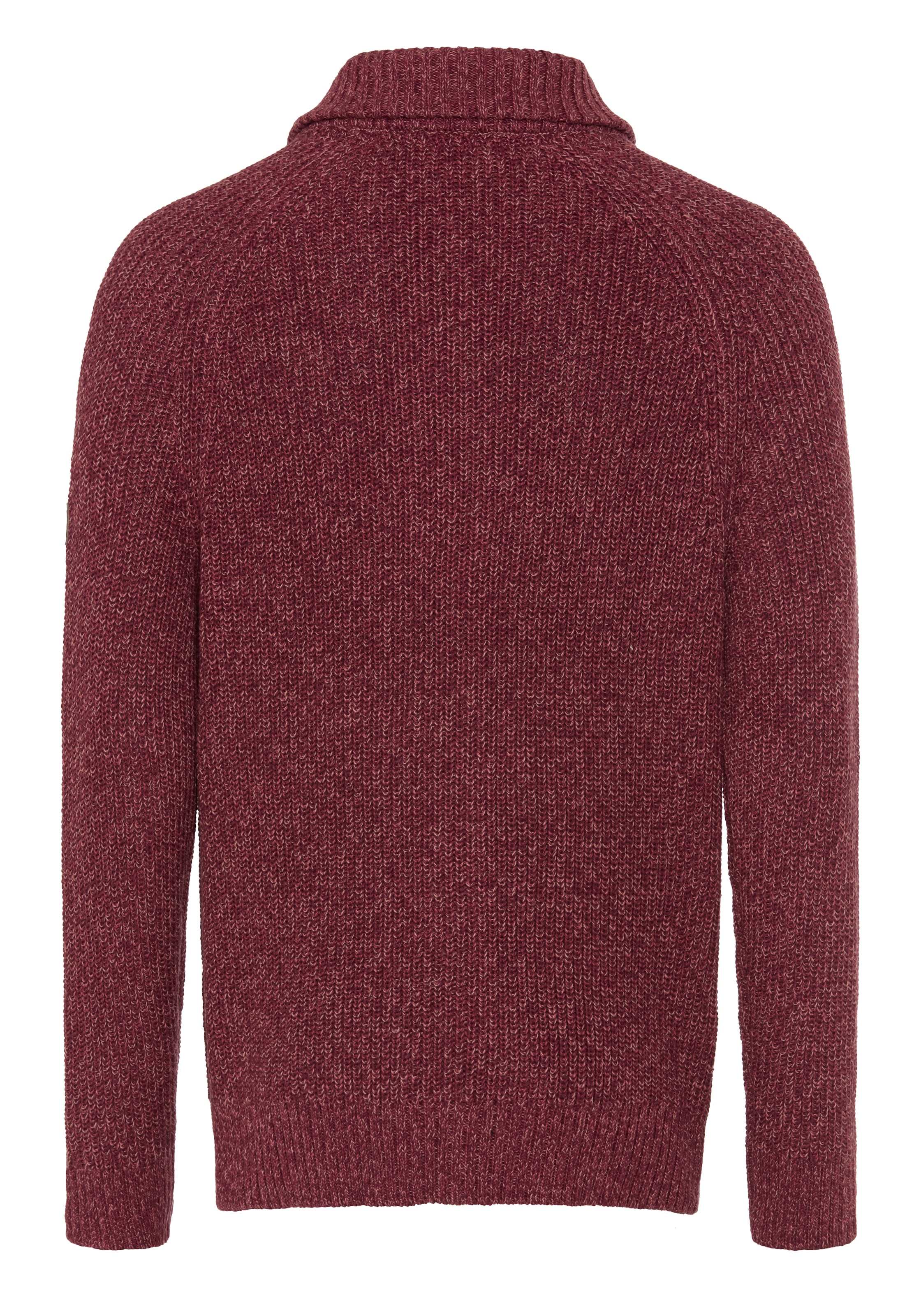 Man's World Strickjacke »Mit Stehkragen & Reissverschluss melierte Optik« regular fit, mit Raglanärmeln