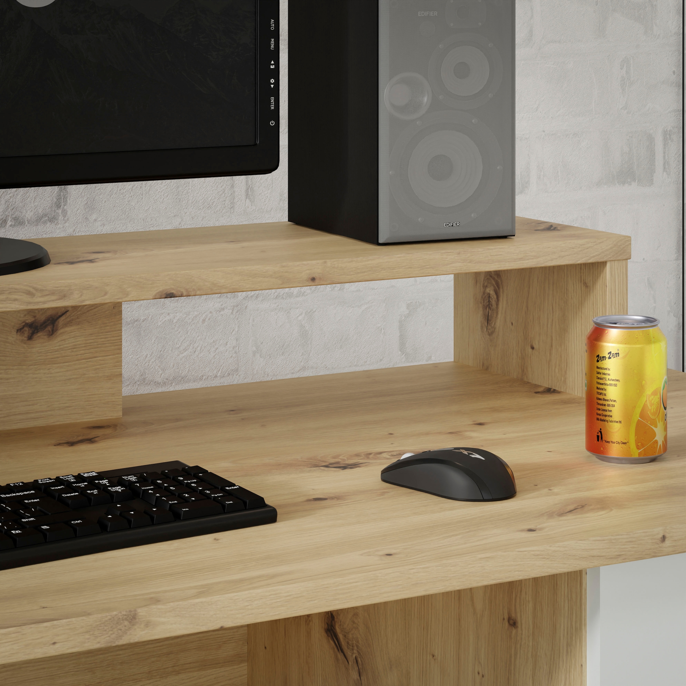FORTE Bureau »NET160« beaucoup d'espace de rangement, plateau de table supportant jusqu'à 50 kg