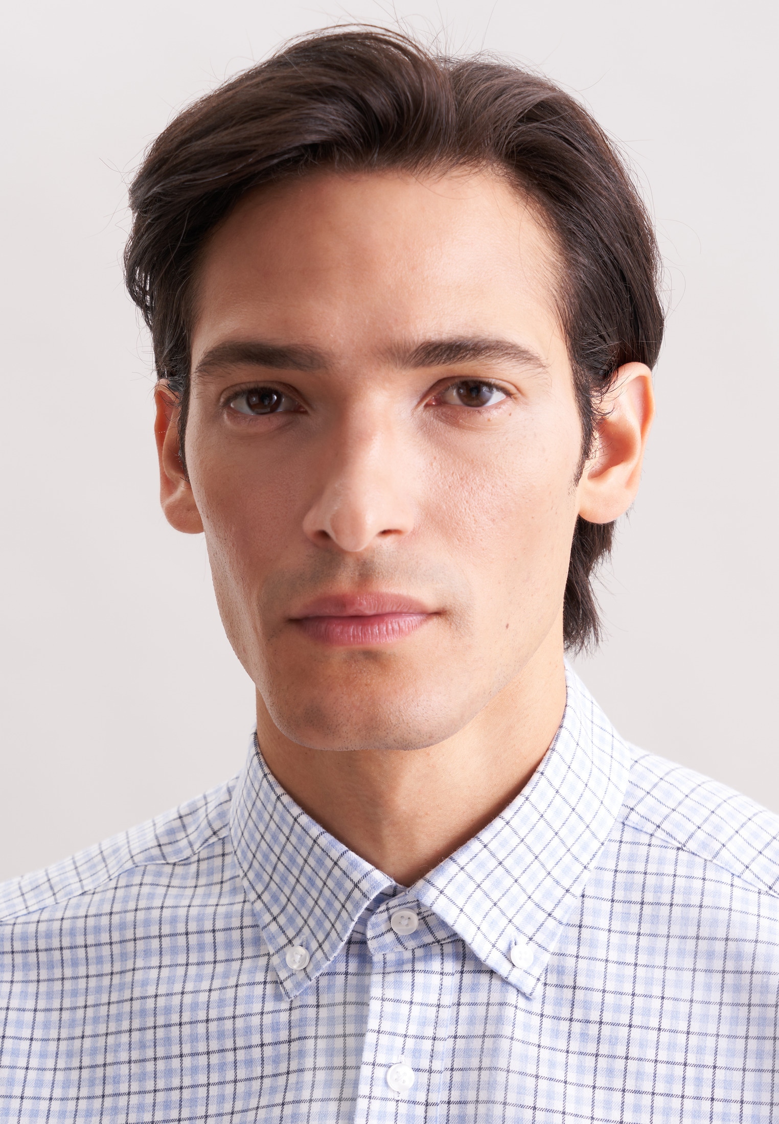 seidensticker Flanellhemd »Schwarze Rose« Regular 1/1 Button-Down-Kragen Karo