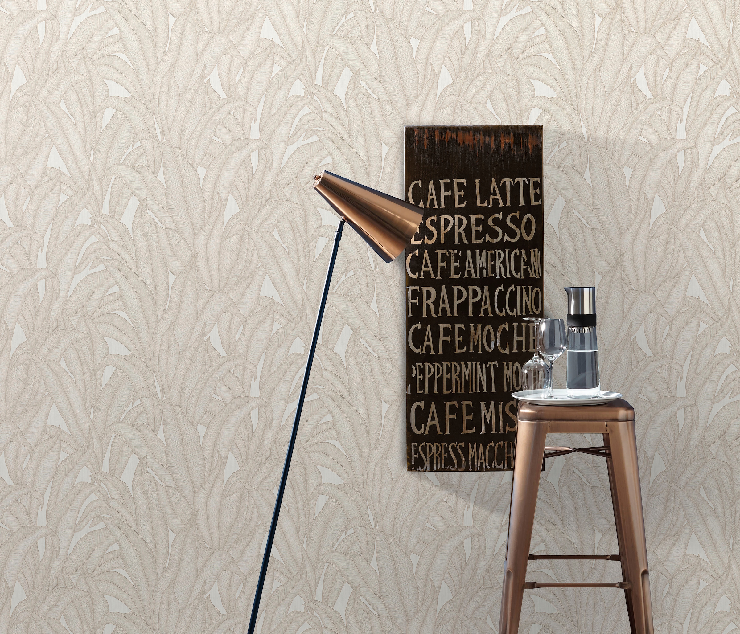 Fashion for walls Papier peint intissé »Sansibar« floral gaufrée Phthalate frei