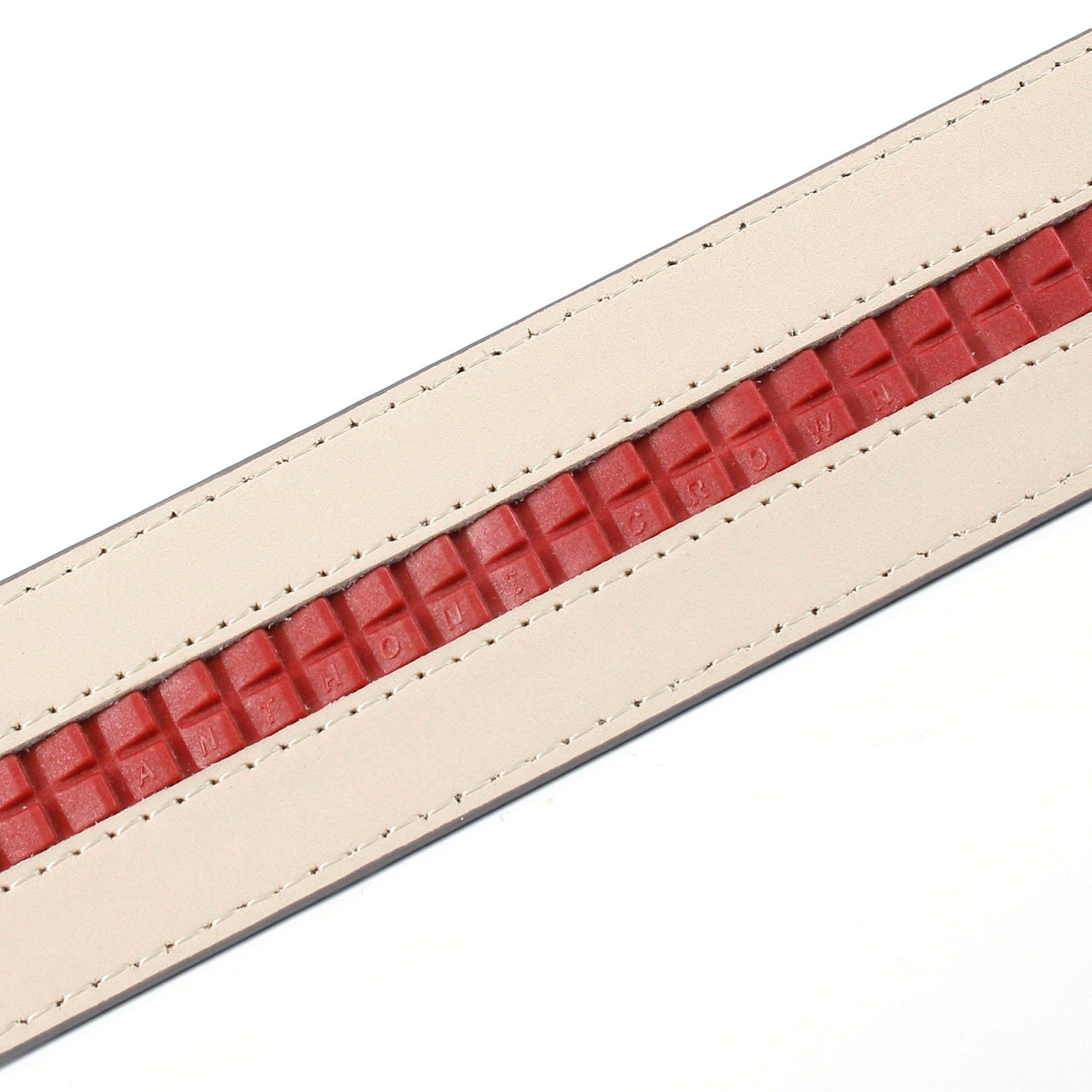 Anthoni Crown Ceinture en cuir mit handgefertigter, glänzender Glasur-Schliesse