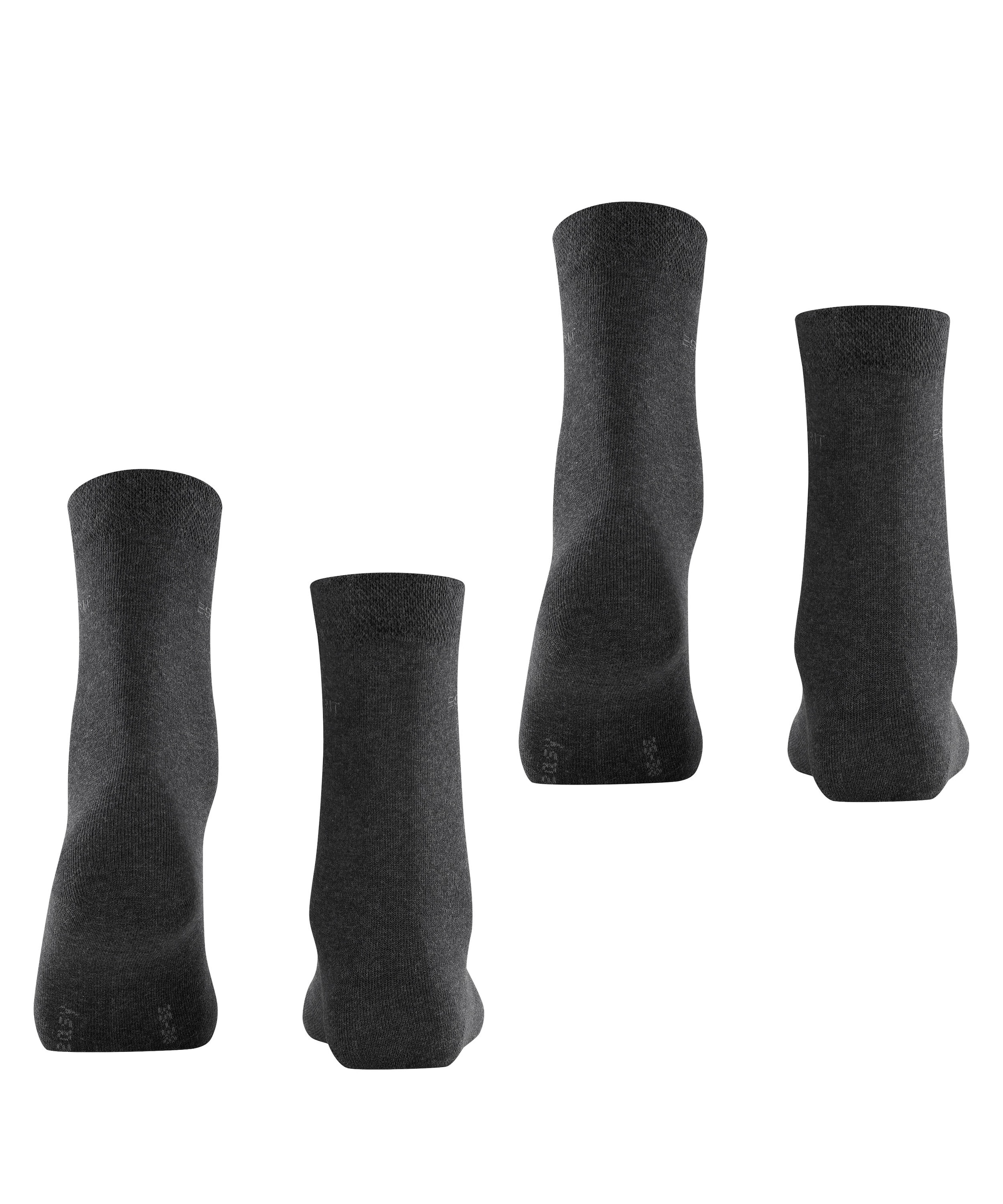 Esprit Socken »Basic Easy« 2er Pack, 2 Stk. tlg. ohne einschneidendes Bündchen, Basic-Socke, Uni-Strümpfe atmungsaktiv