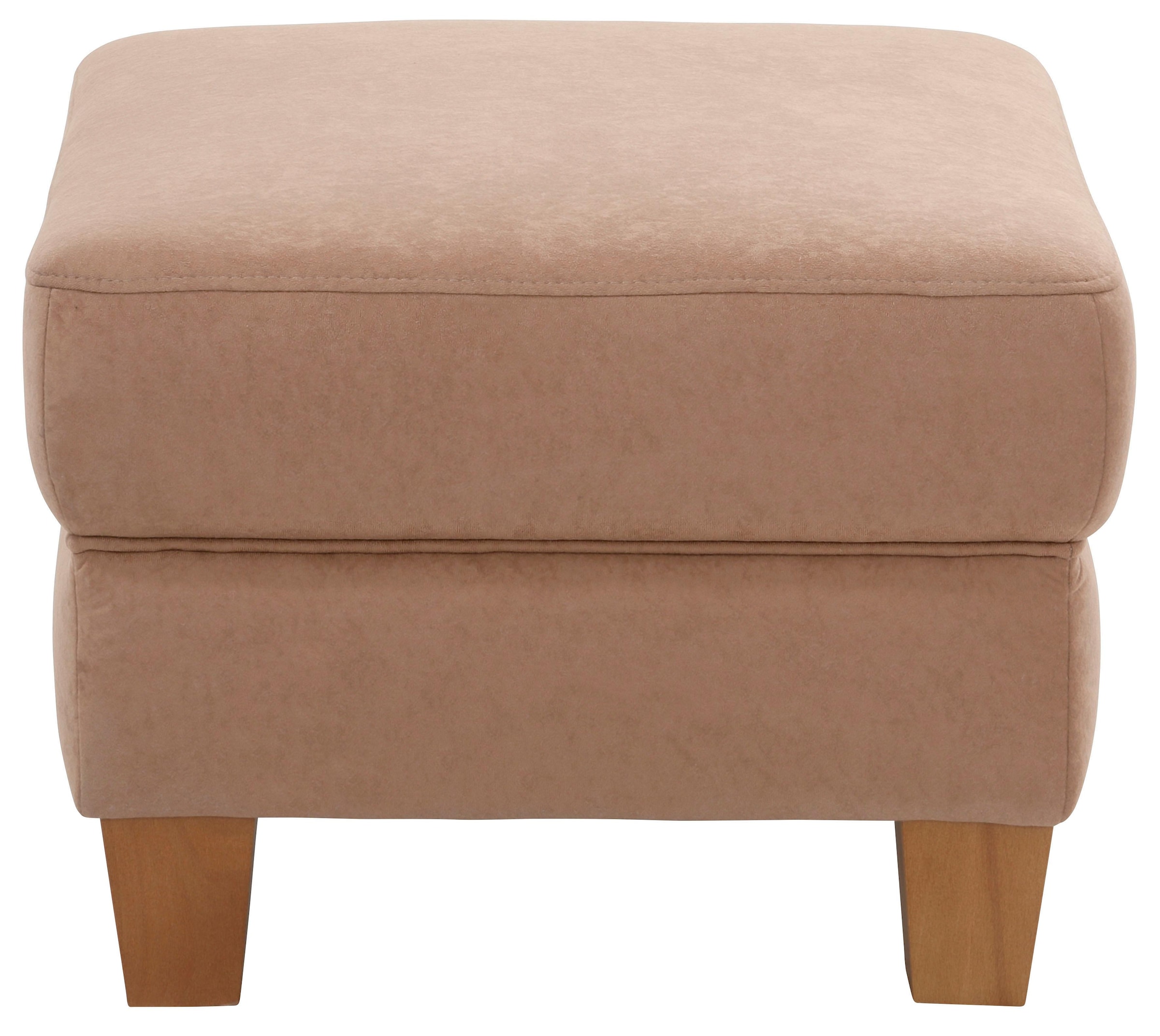 Home affaire Tabouret »Texel« mit Federkern und Kontrastnaht, Füsse Buche eichefarben