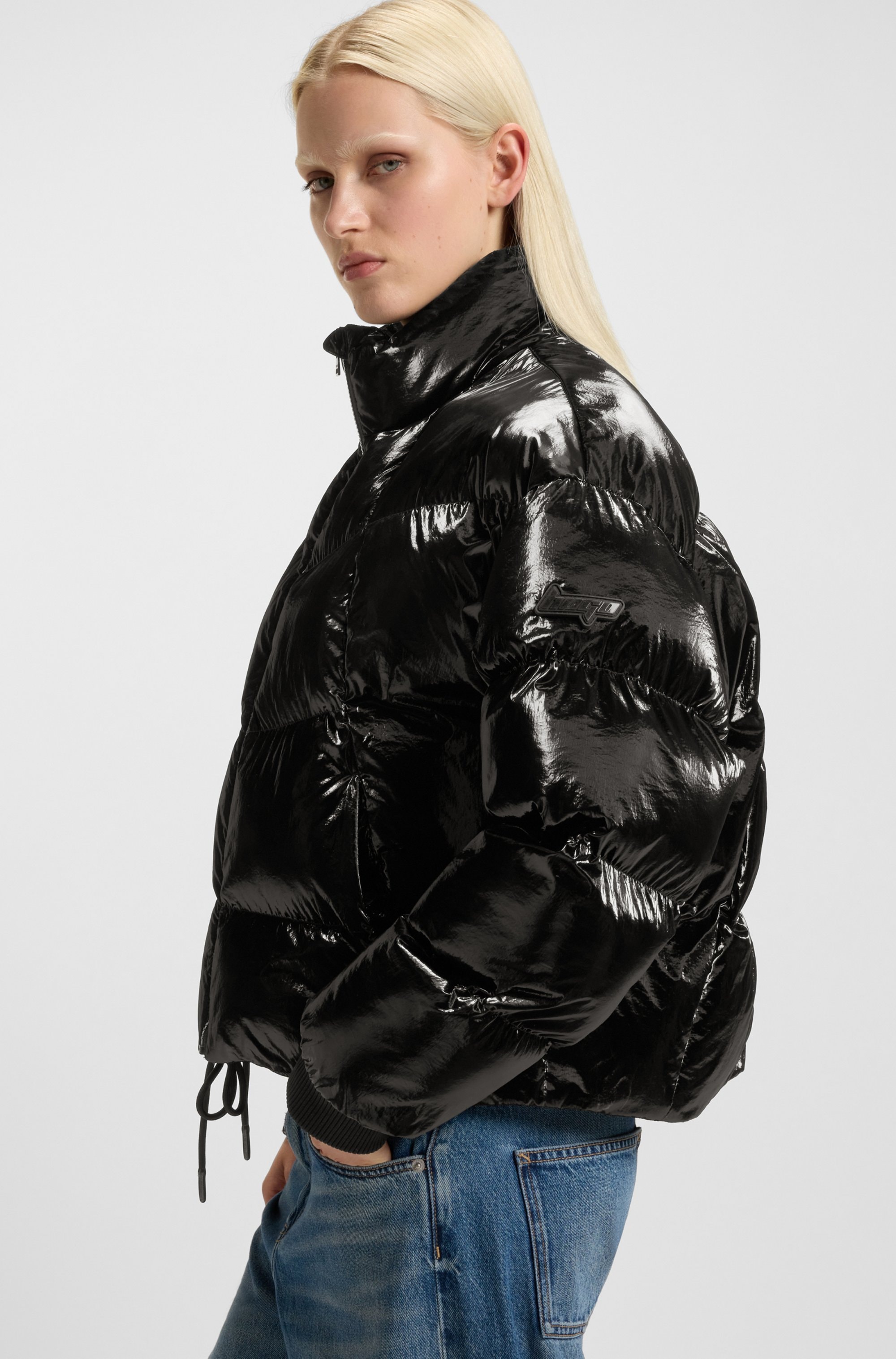 HUGO Blue Veste matelassée »Fiorella« in verkürzter Länge, Kordelzug im Saum