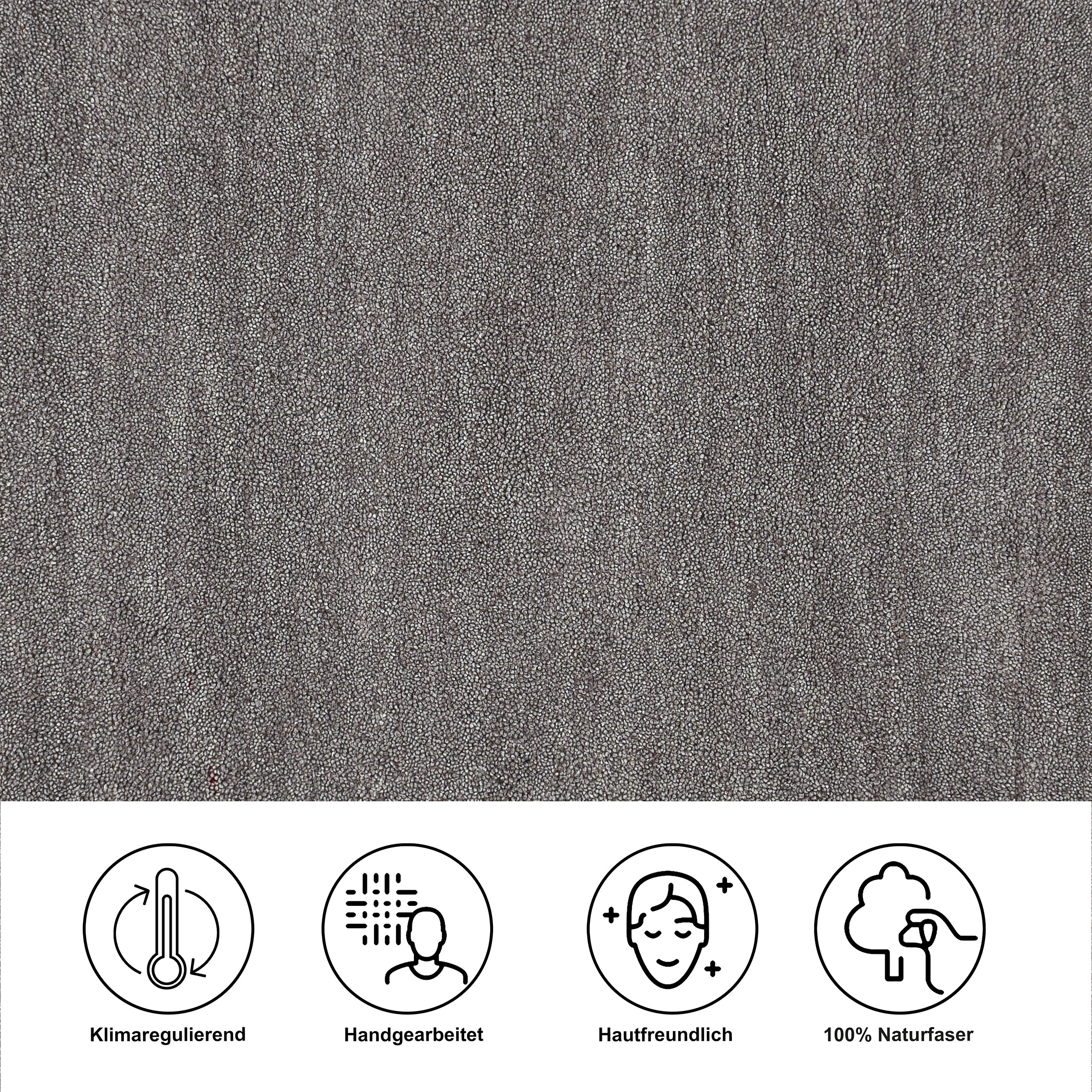 THEKO Tapis en laine »Gabbeh Uni, Handgefertigt, meliert, auch als Läufer erhältlich, Wolle« Rectangulaire 14 mm Höhe Schlafzimmer, Wohnzimmer, Esszimmer, auch als Läufer oder rund