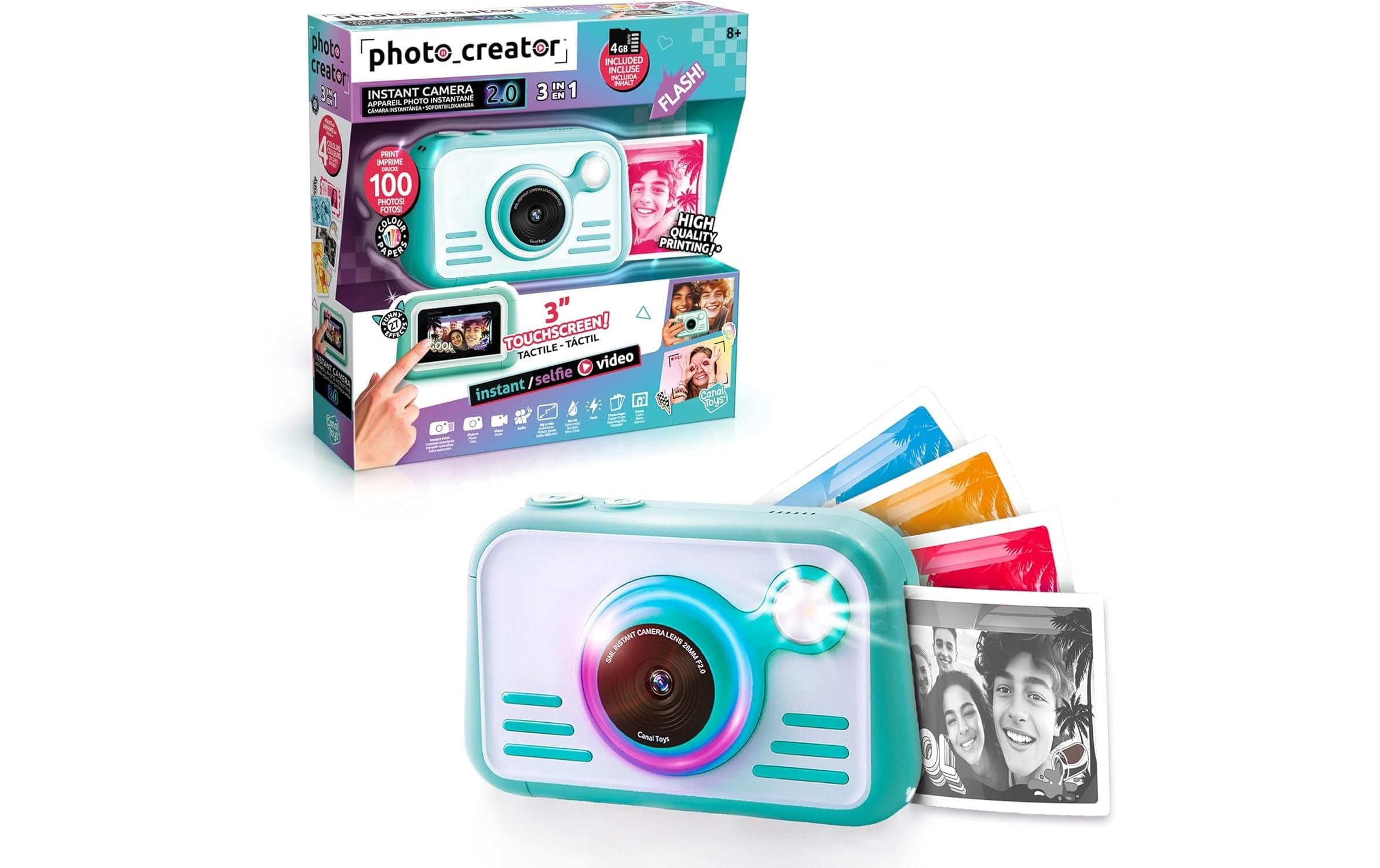 Canal Toys Appareil photo instantané »Instant Camera 2.0 with color paper«