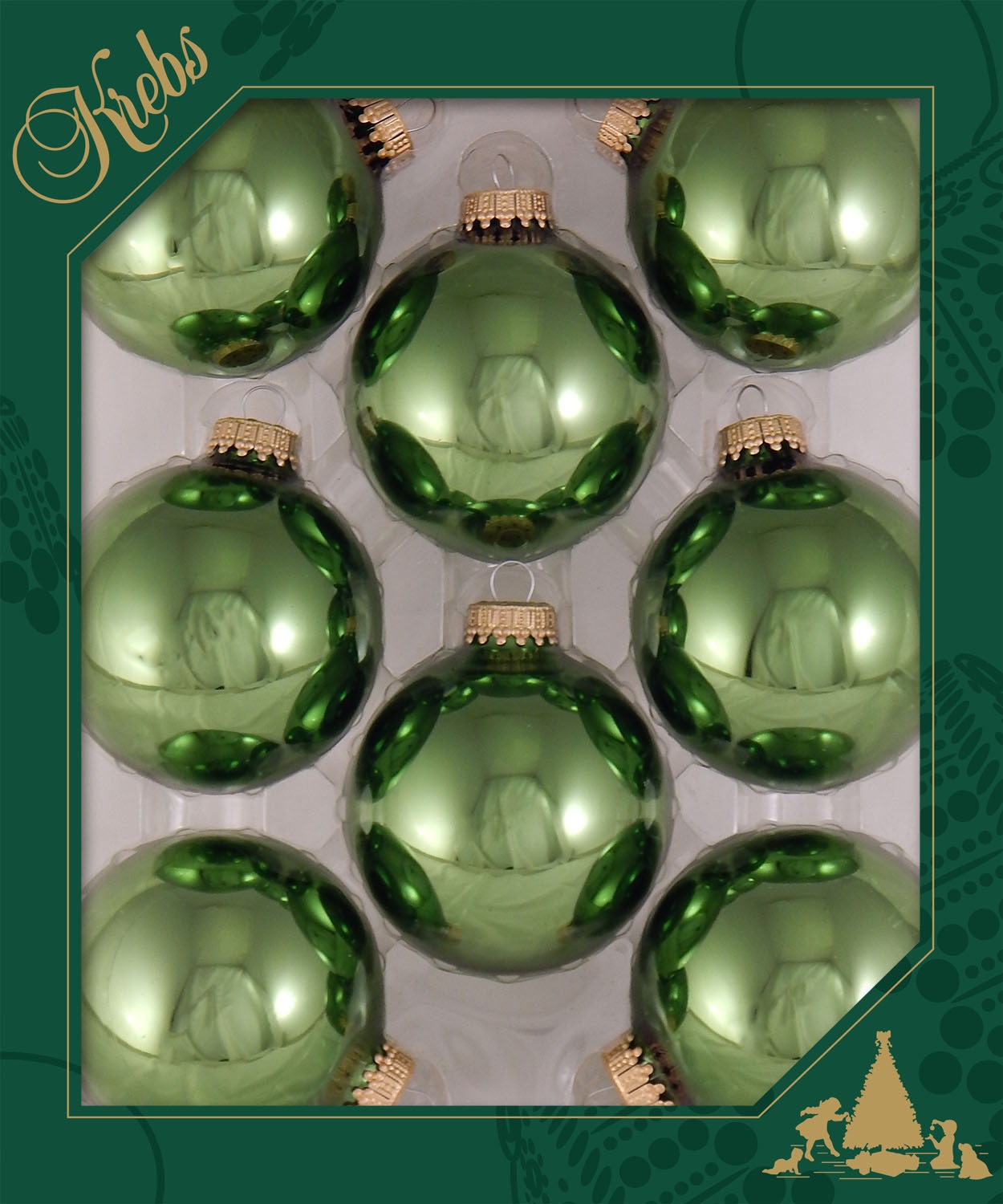 Krebs Glas Lauscha Boule de Noël »CBK70060, Weihnachtsdeko, Christbaumschmuck, Christbaumkugeln Glas« en verre