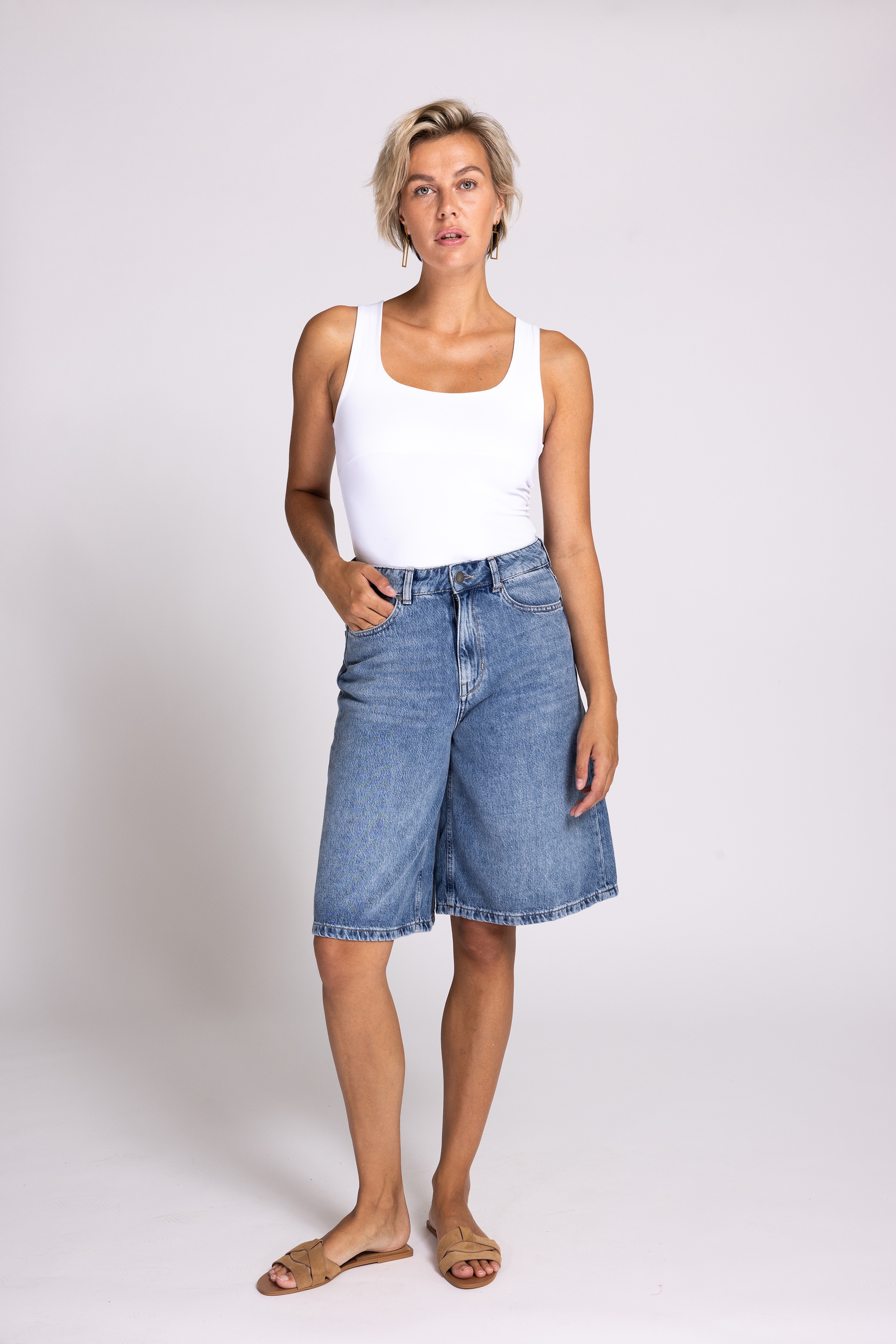 Zhrill Shorts »INSA Denim Bermuda«  Sommerhose knielang, im Bermuda-Stil
