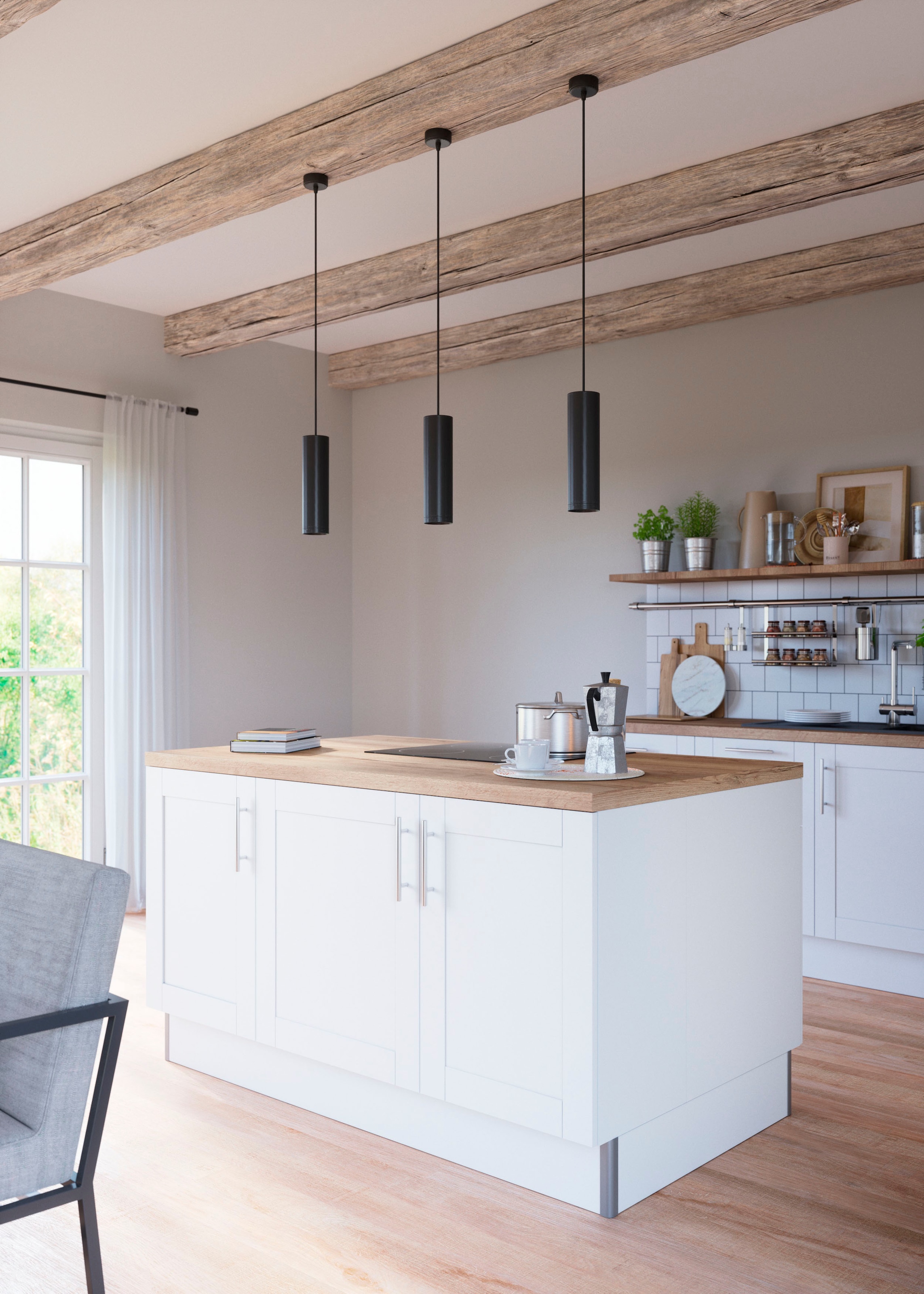 KOCHSTATION Îlot de cuisine »KS-Ahus« Kücheninsel, Breite 160 cm, wahlw. mit E-Gerät, Soft Close Funktion