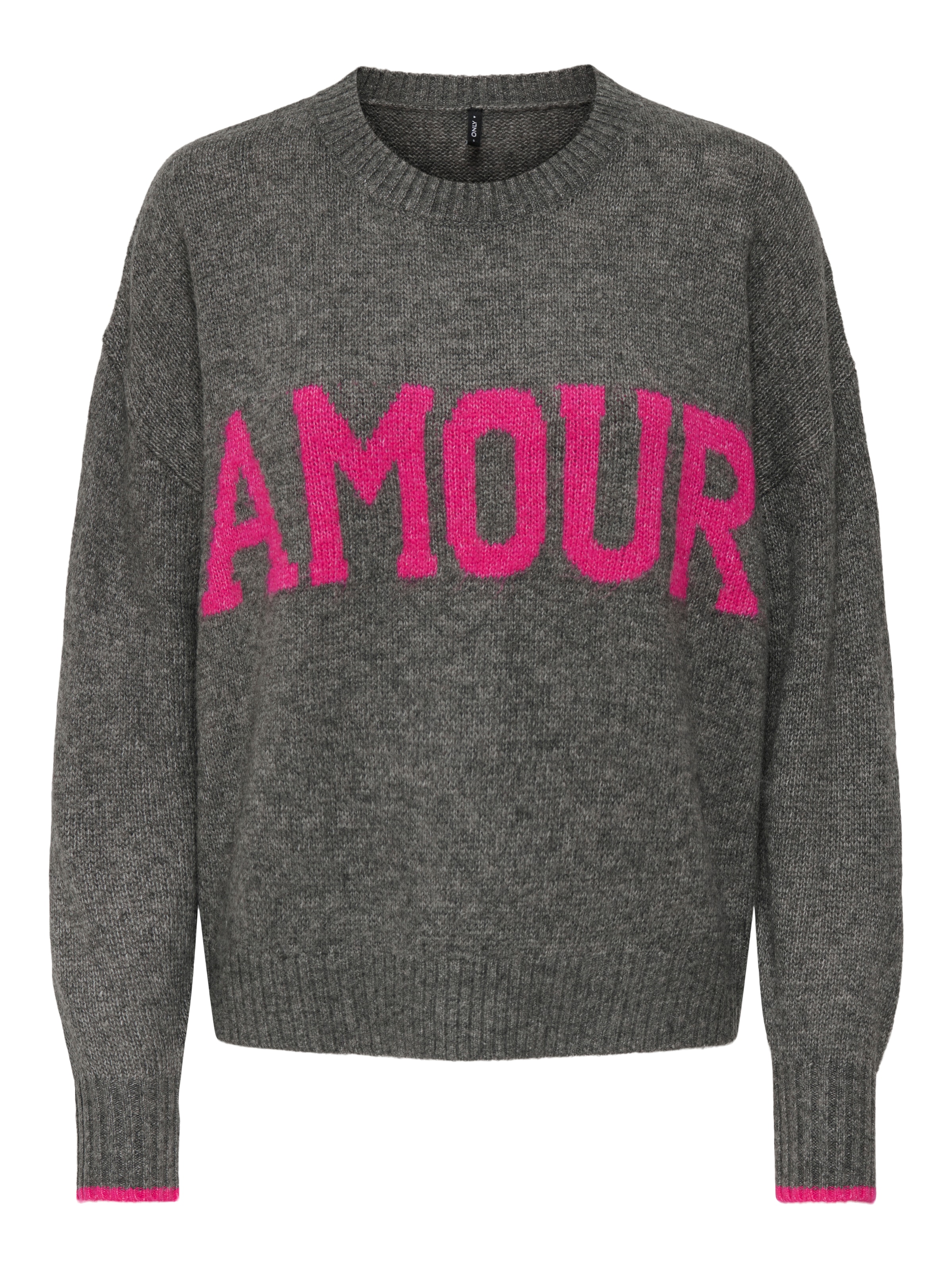 ONLY Pull à col rond »ONLNEW AMOUR LS TEXT O-NECK CS KNT«