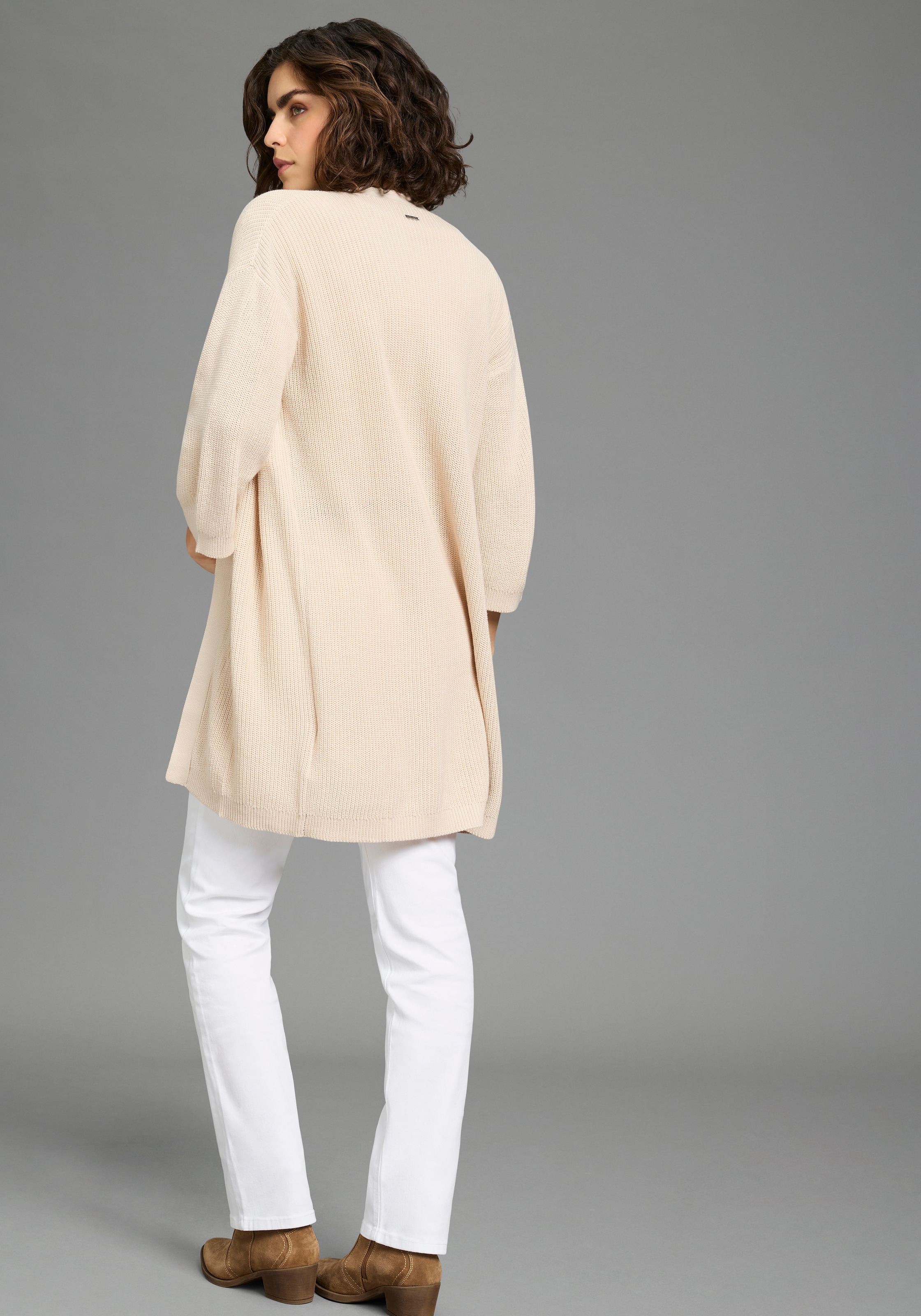 Laura Scott Veste en tricot mit lässigem Schnitt und 3/4 Ärmel