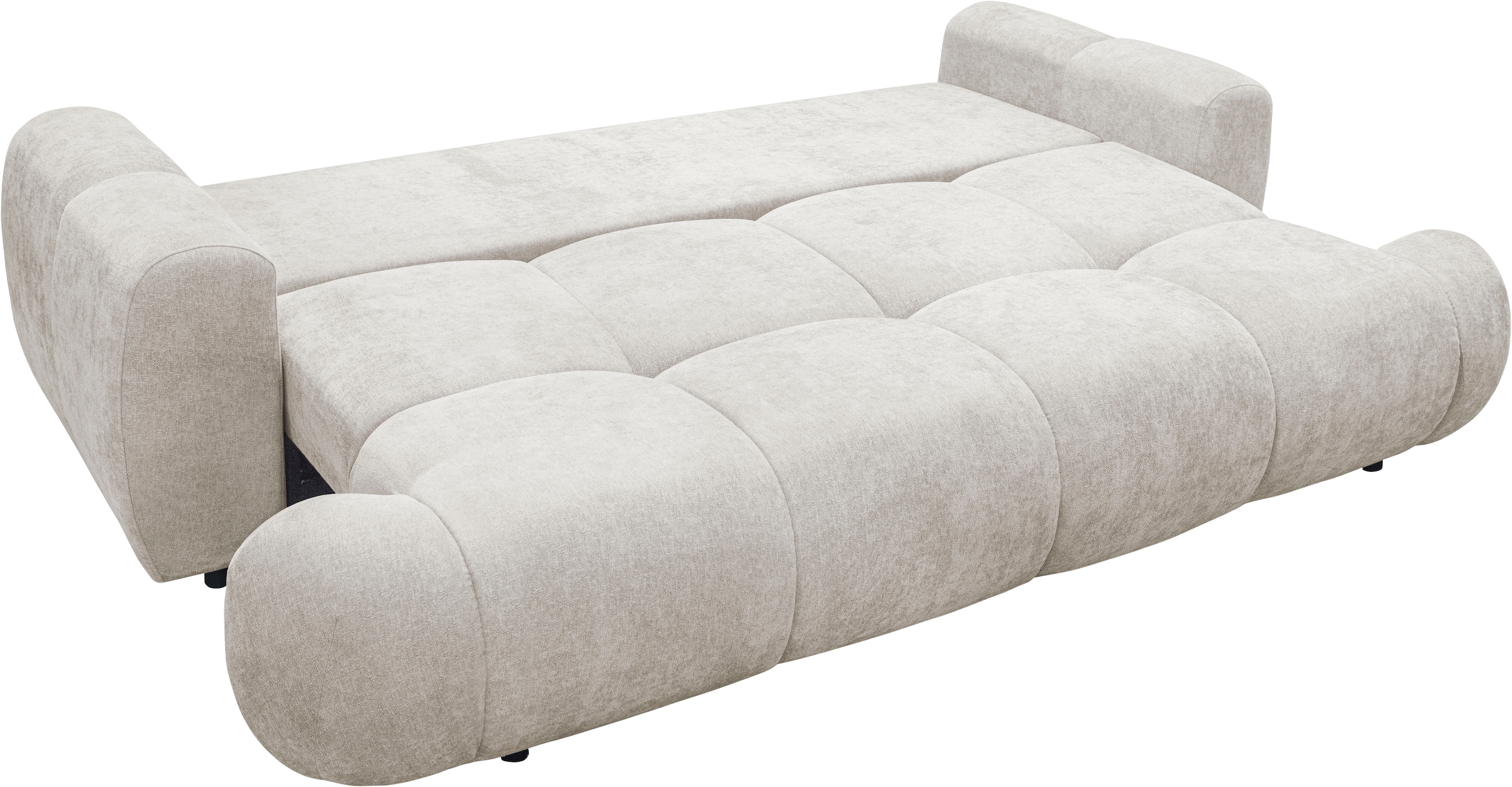 exxpo - sofa fashion 3-places »Alessano, 254 cm breit, modern & gemütlich« Verlässliche Qualität, inkl.Bettfunktion, Bettkasten, 2x Plaidskissen