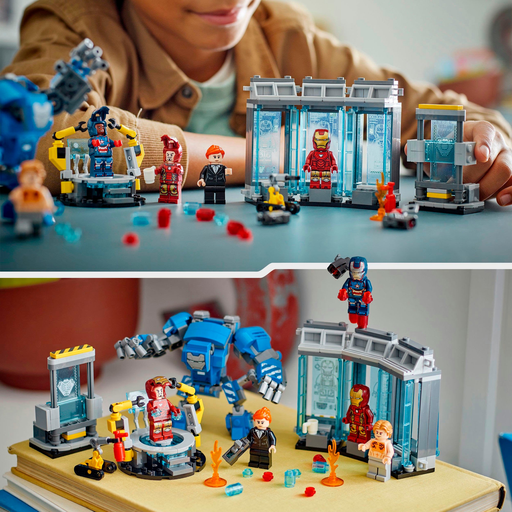 LEGO® Konstruktionsspielsteine »Iron Mans Labor: Halle der Rüstungen (76315), LEGO Super Heroes« Made in Europe
