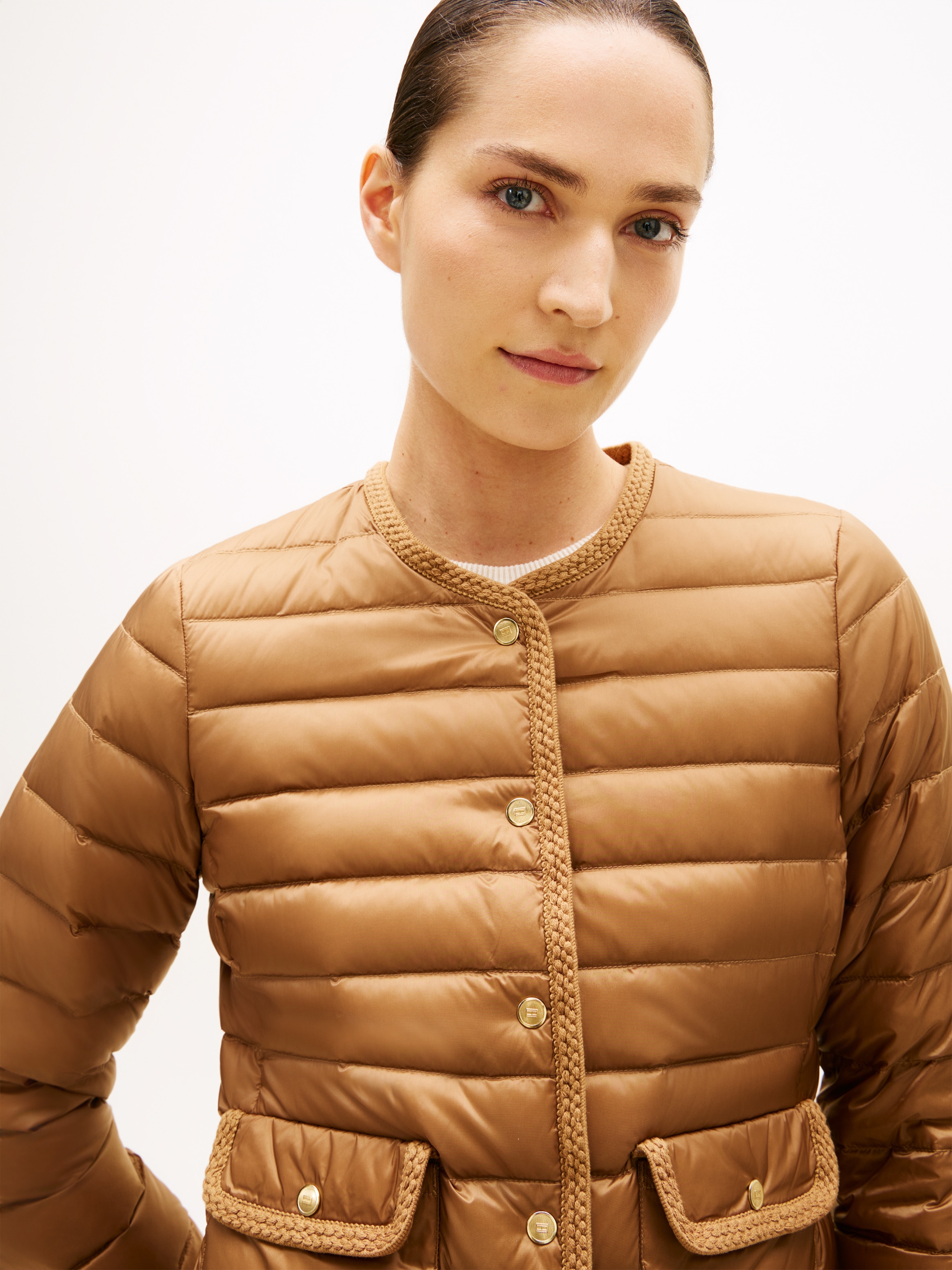 Tommy Hilfiger Veste matelassée »FEMININE LW DOWN JACKET« mit aufgesetzten Taschen