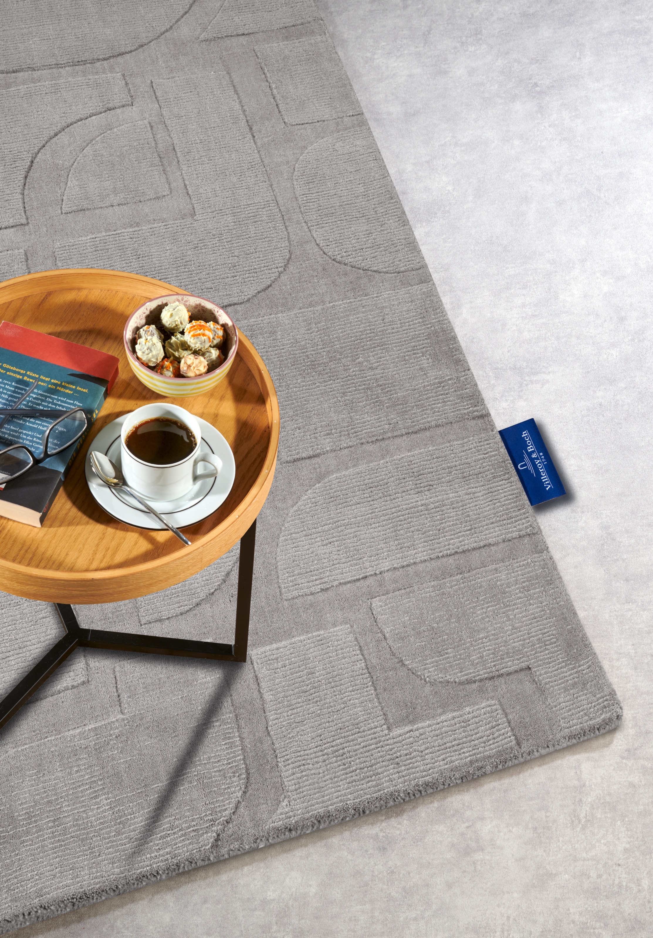 Villeroy & Boch Wollteppich »Alexis« rechteckig 10 mm Höhe Handgewebt, Wolle, Natur, Wohnzimmer, Geometrie, Boho, Design