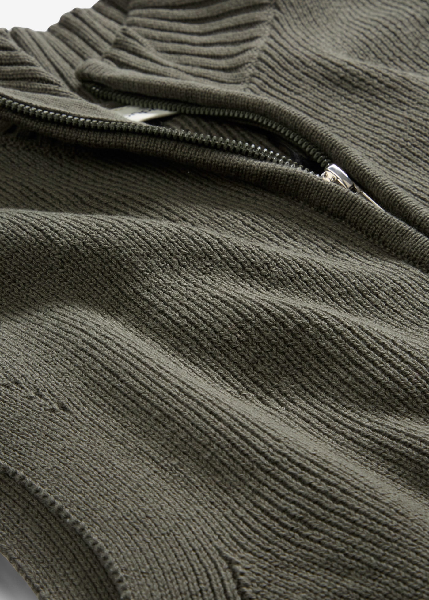bonprix Gilet tricoté avec détail zip, en coton et polyacrylique, coupe oversize