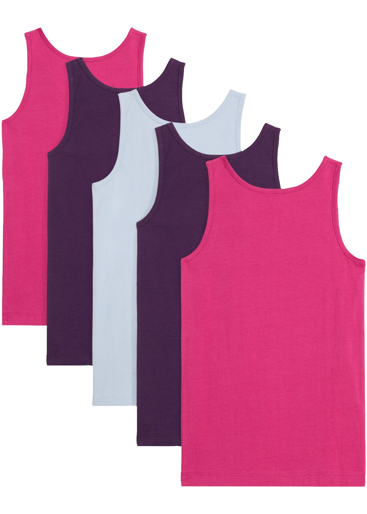 bonprix Sous-chemise Paquet,  im 5er Pack, aus Baumwolle und Elasthan, bequeme Passform, ärmellos