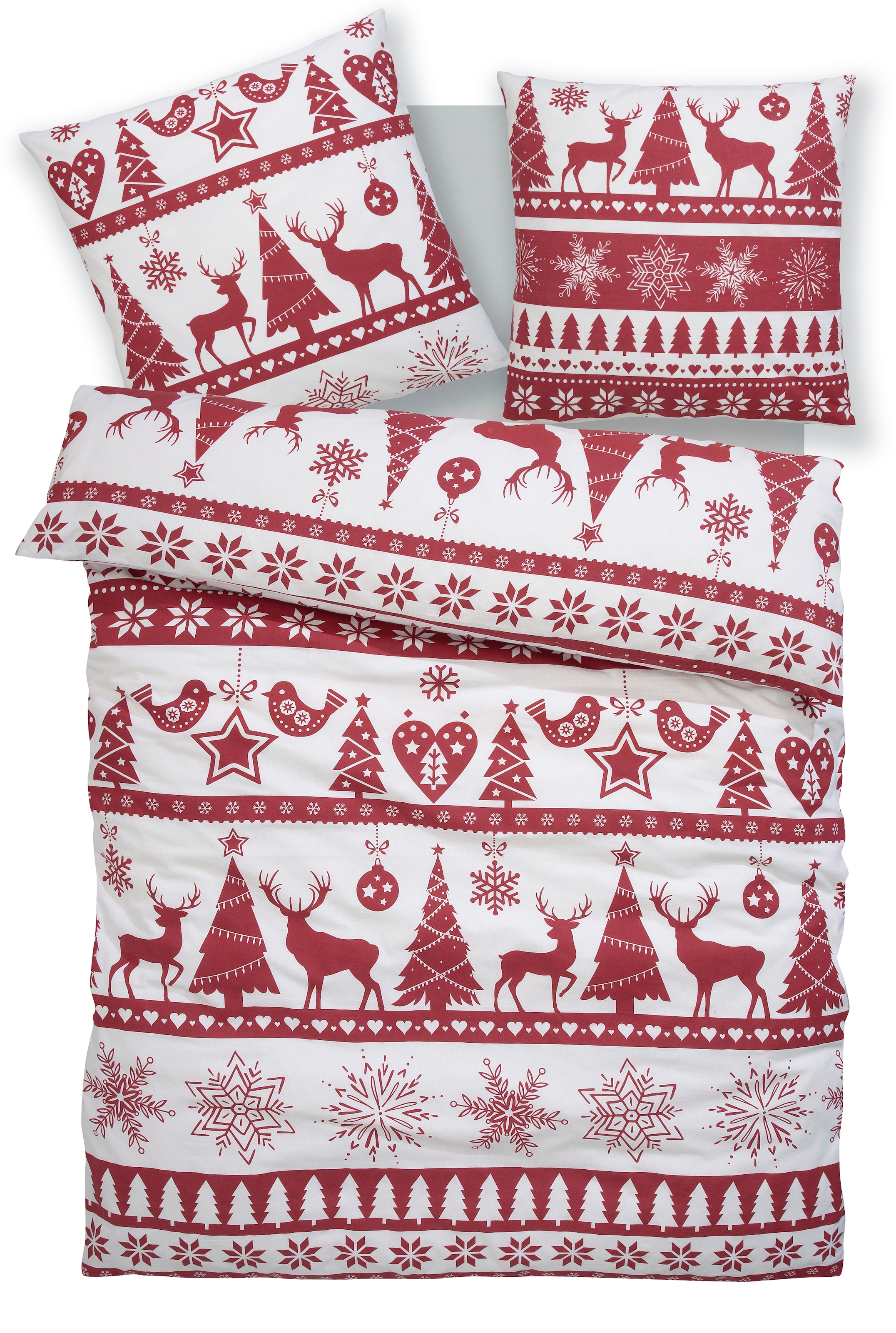 GOODproduct Linge de lit »Sindbad in Gr. 135x200 oder 155x220 cm, ideal für Weihnachten« 2 linge de lit de Noël, hiver