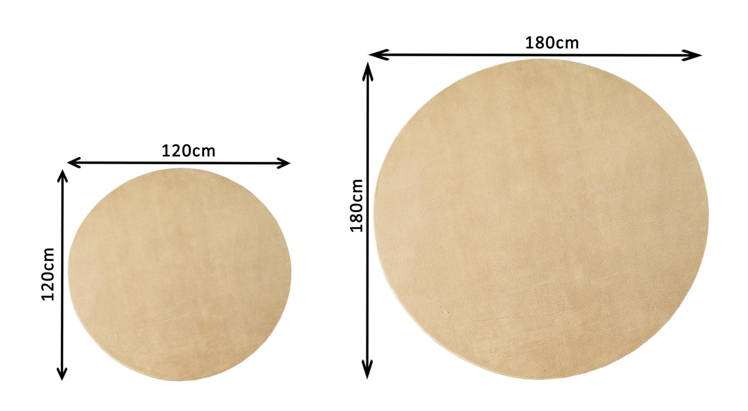 GOODproduct Teppich »Cali« rund 16 mm Höhe Uni-Farben, kuschelig, & weich, waschbar, Wohnzimmer, Schlafzimmer